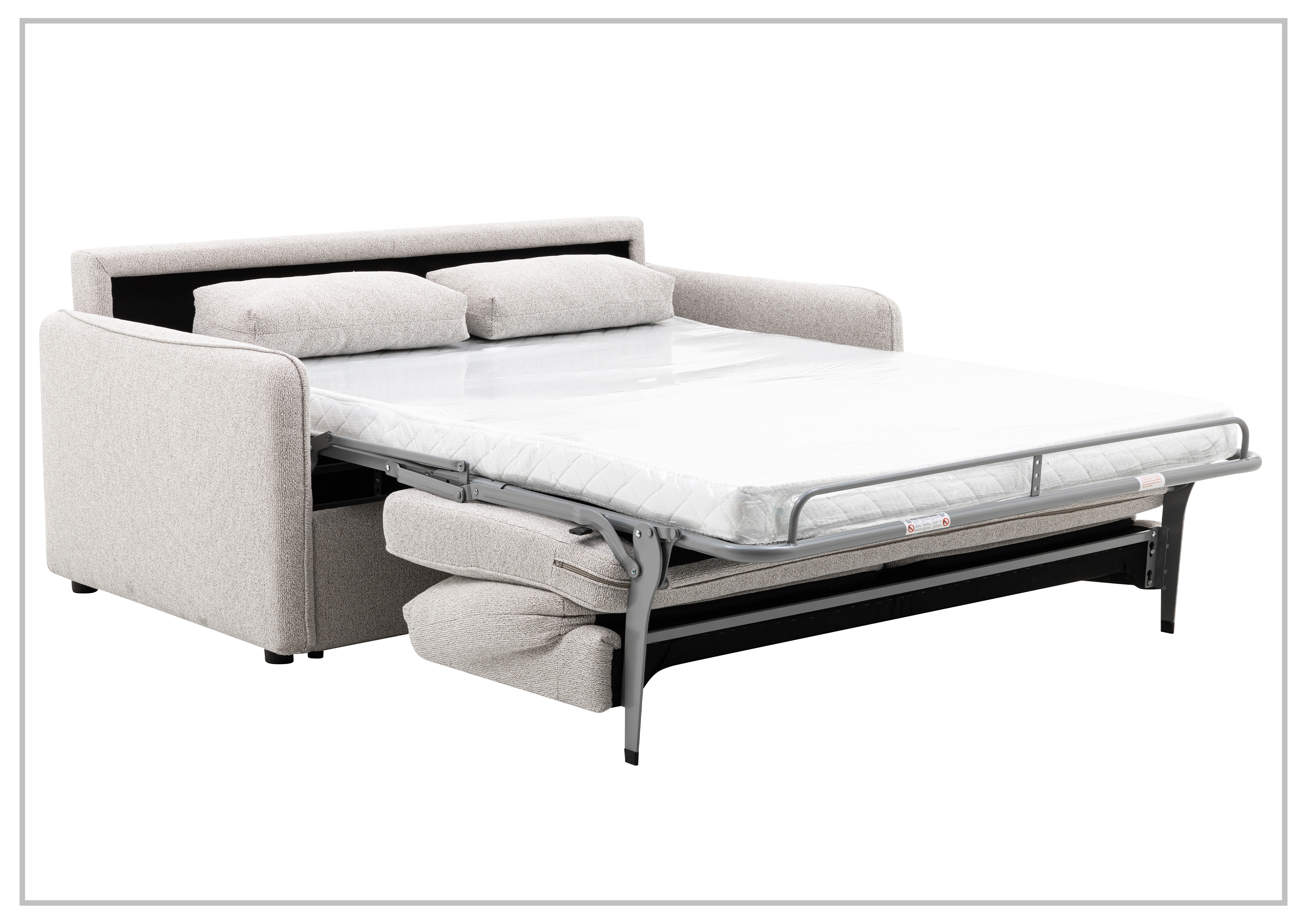 Gio Italia New York Queen Size Fabric Sleeper Sofa with Memory Foam - Affordable Convertible Sofa Bed for Small Spaces, Guest Rooms & Apartments