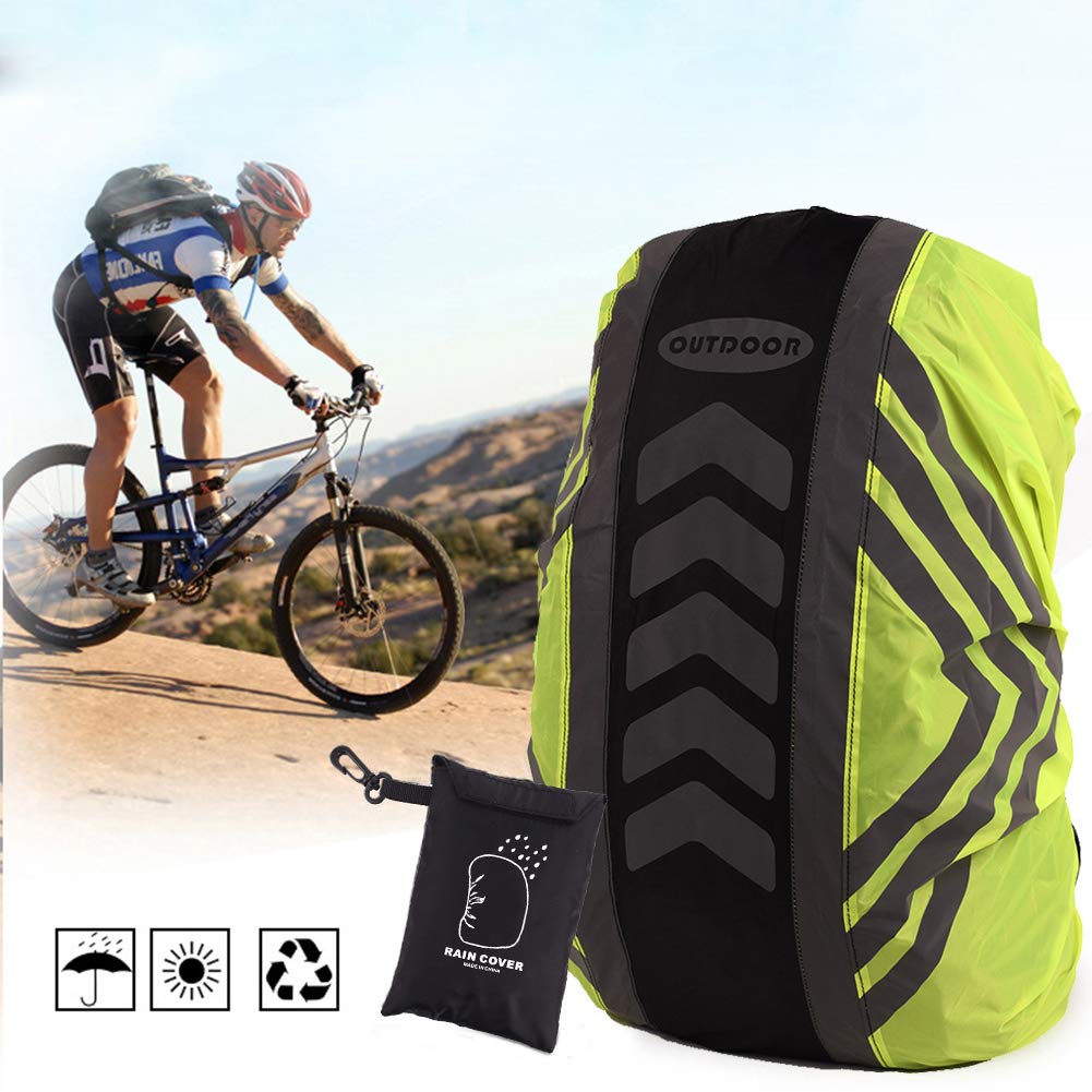 Reflective Backpack Rain Cover 20-55L - Waterproof & Dustproof Travel Bag Protector for Outdoor Camping, Hiking & Commuting - Stay Dry in All Weather Conditions