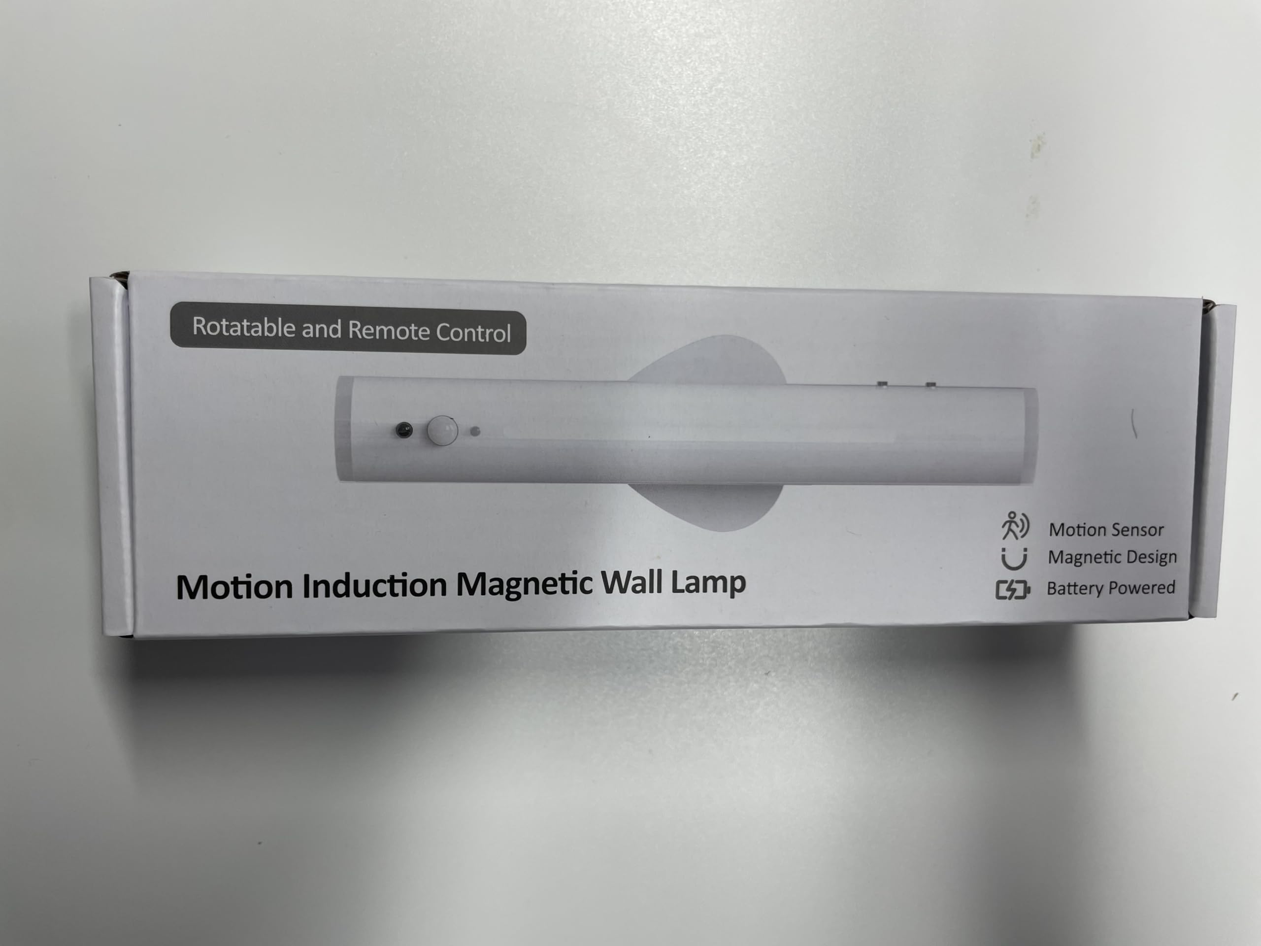 Rechargeable Motion Sensor Night Light - 3000mAh Wireless Wall Sconce, Magnetic Rotatable Cordless LED Lamp for Bedroom, Stairs, Hallway & Living Room - Home Decor & Safety Lighting Solution
