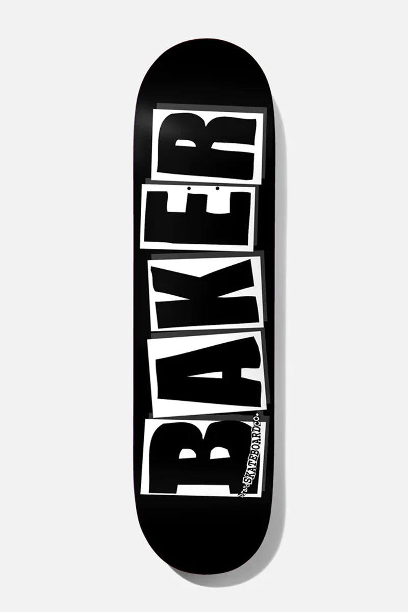 Baker Brand Logo Skateboard Deck - Black & White 8.25