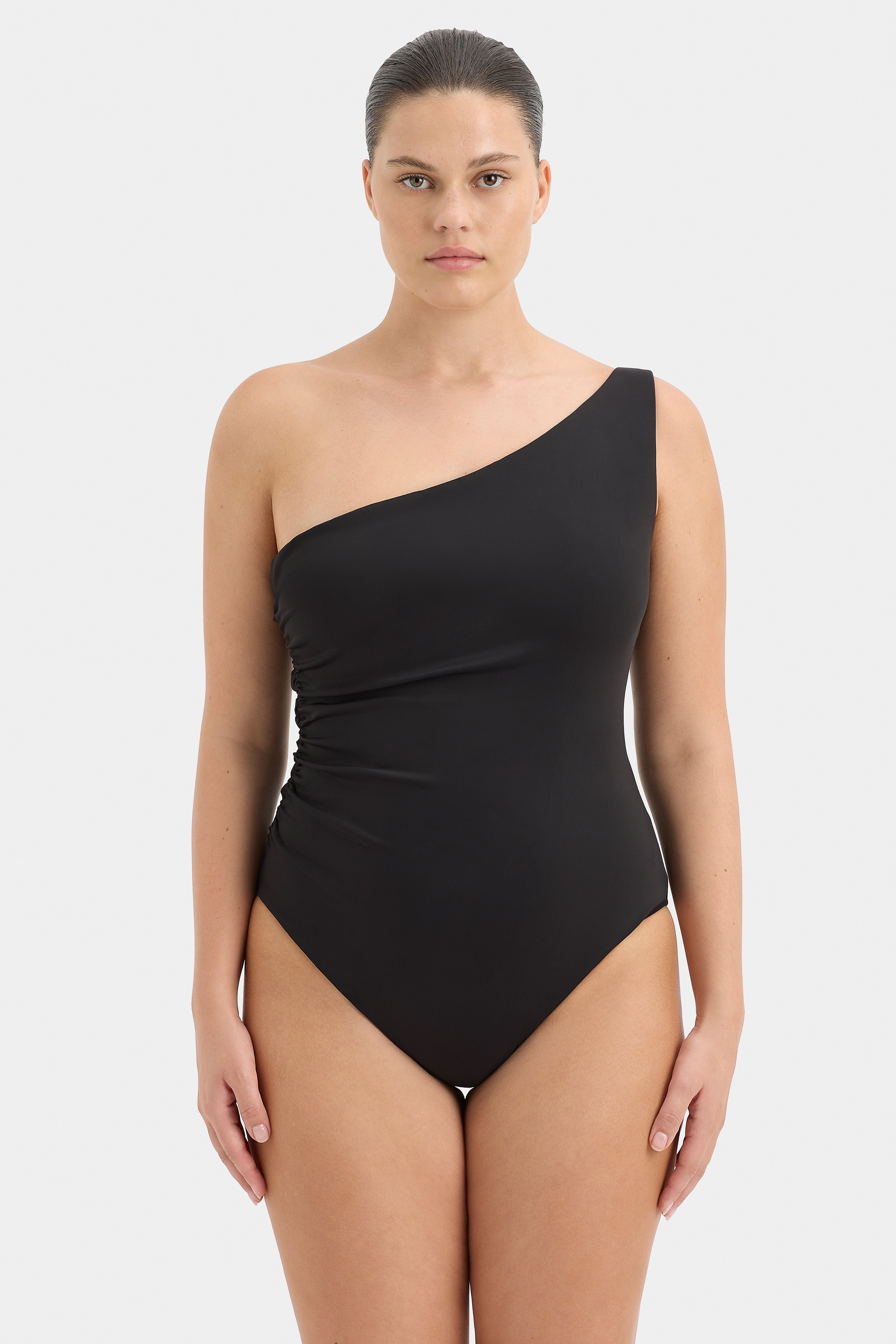 Hendry One Shoulder One Piece Swimsuit - Sexy Monokini Bathing Suit for Women, Perfect for Beach Vacation & Pool Party