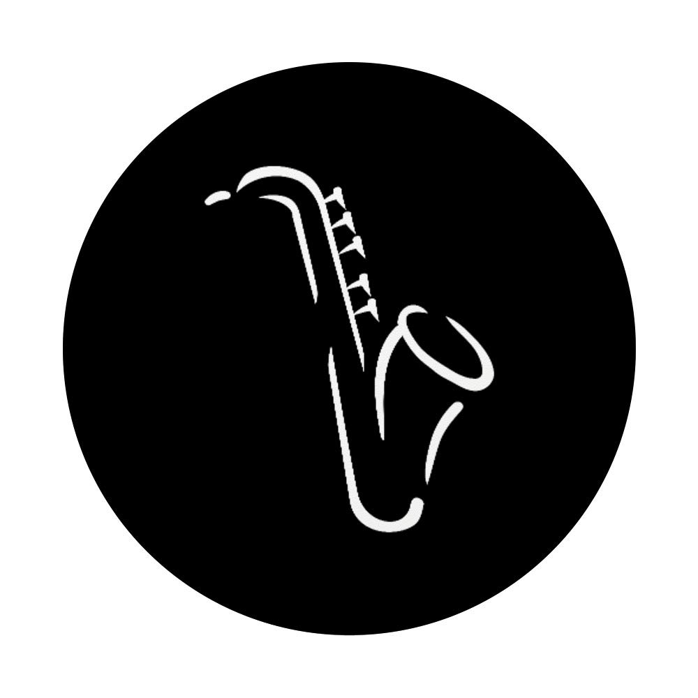 Saxophone PopSockets PopGrip - Swappable Phone & Tablet Grip for Secure Hold | Perfect for Musicians, Students & Saxophone Lovers | Use While Playing, Traveling or Daily Activities