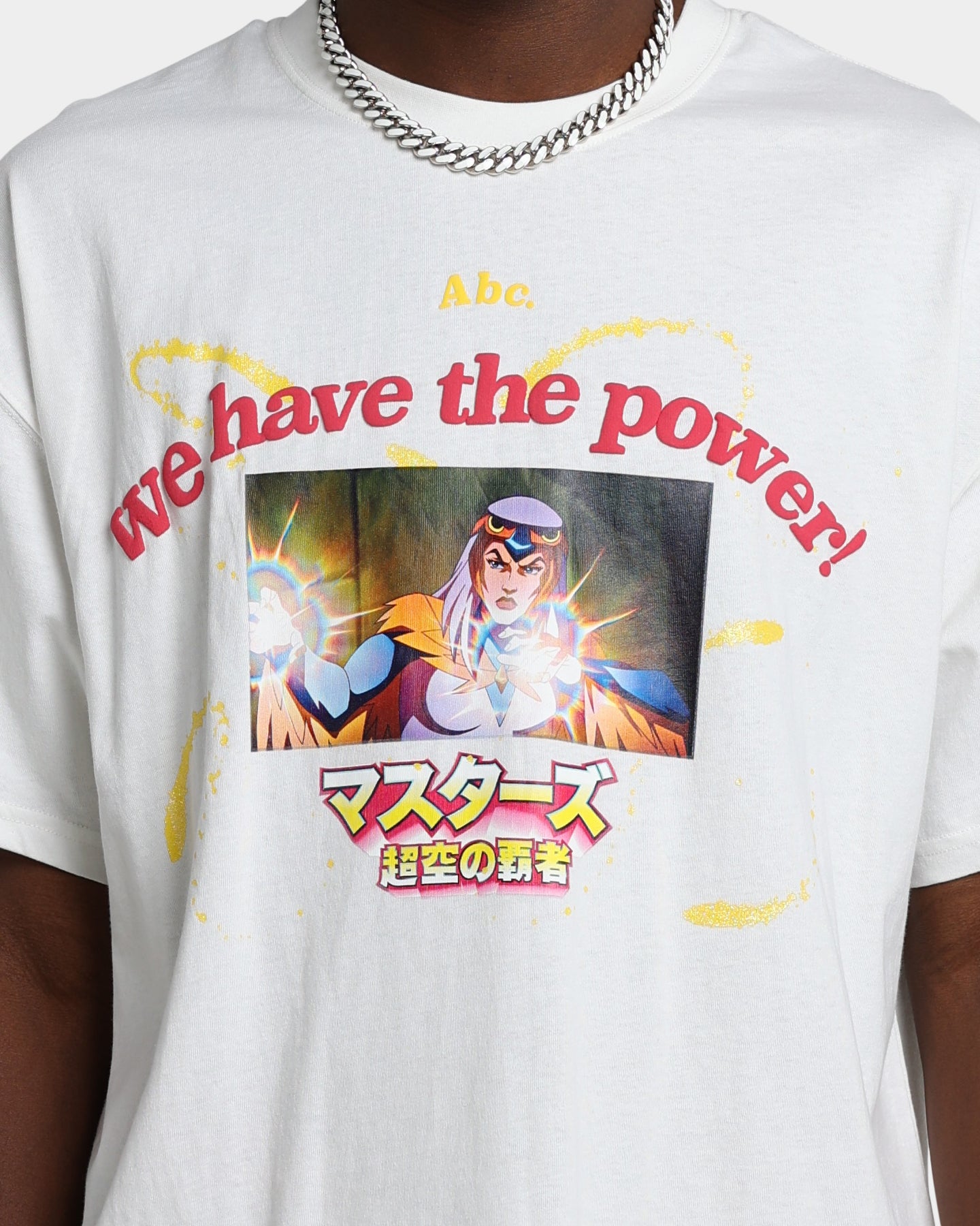 Mattel Advisory Board Crystal X 'We Have The Power' White Graphic T-Shirt - Casual Wear & Pop Culture Fashion