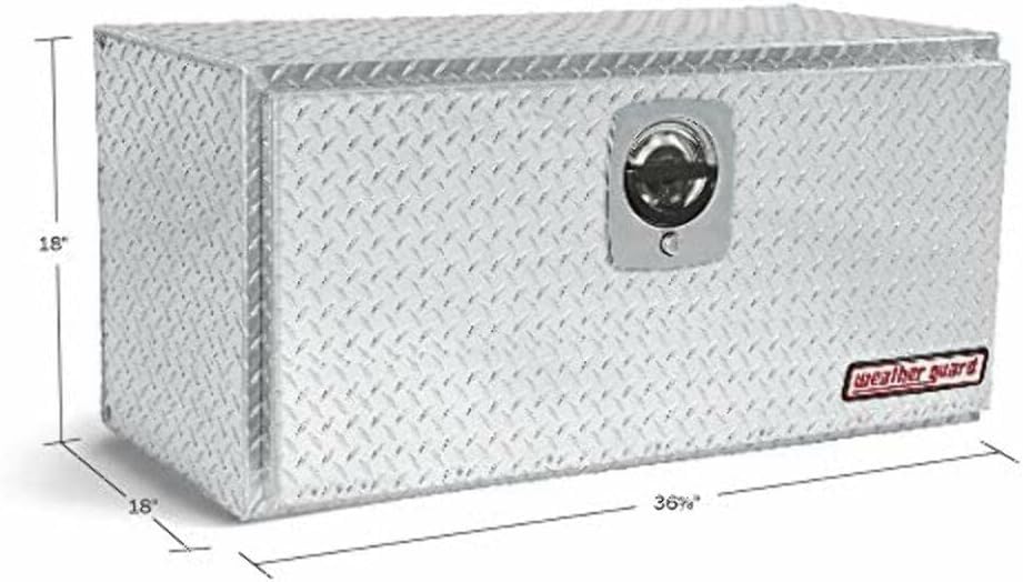 WEATHER GUARD 636002 Aluminum Underbed Tool Box - Durable Truck Storage for Tools & Equipment | Perfect for Pickup Trucks, Work Vans & RV Organization