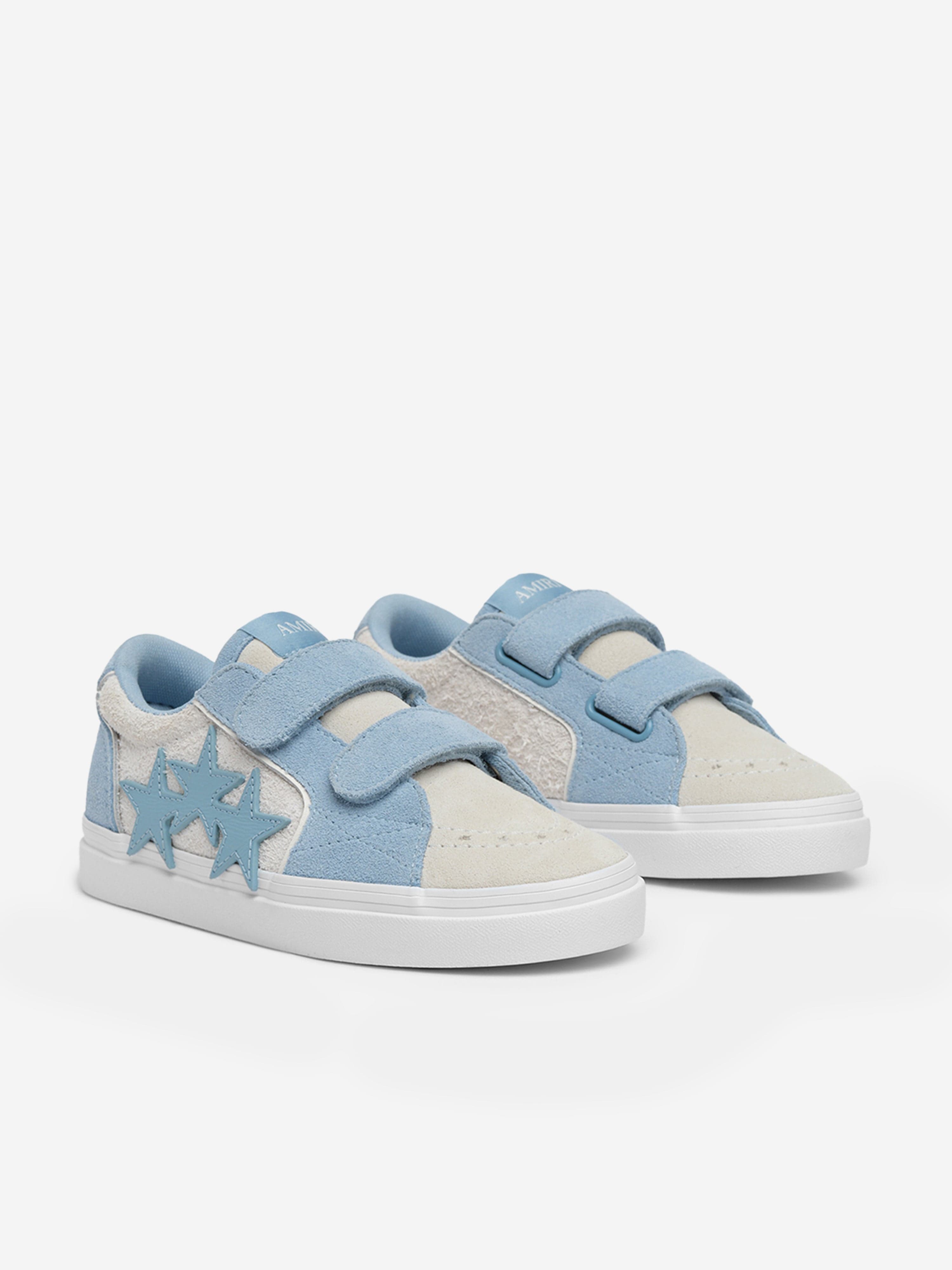 Amiri Kids Blue Leather Sunset Skate Low Sneakers - Stylish & Comfortable Shoes for Boys & Girls - Perfect for Skateboarding, School & Casual Wear