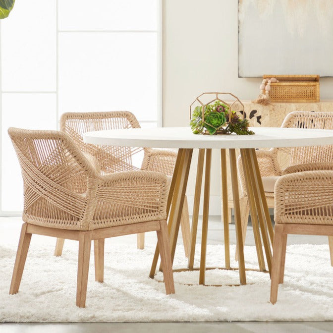Comfortable Loom Arm Chair Set - Modern Woven Accent Chair for Living Room, Bedroom, or Office - Perfect for Relaxing, Reading, and Decorating Your Home Space