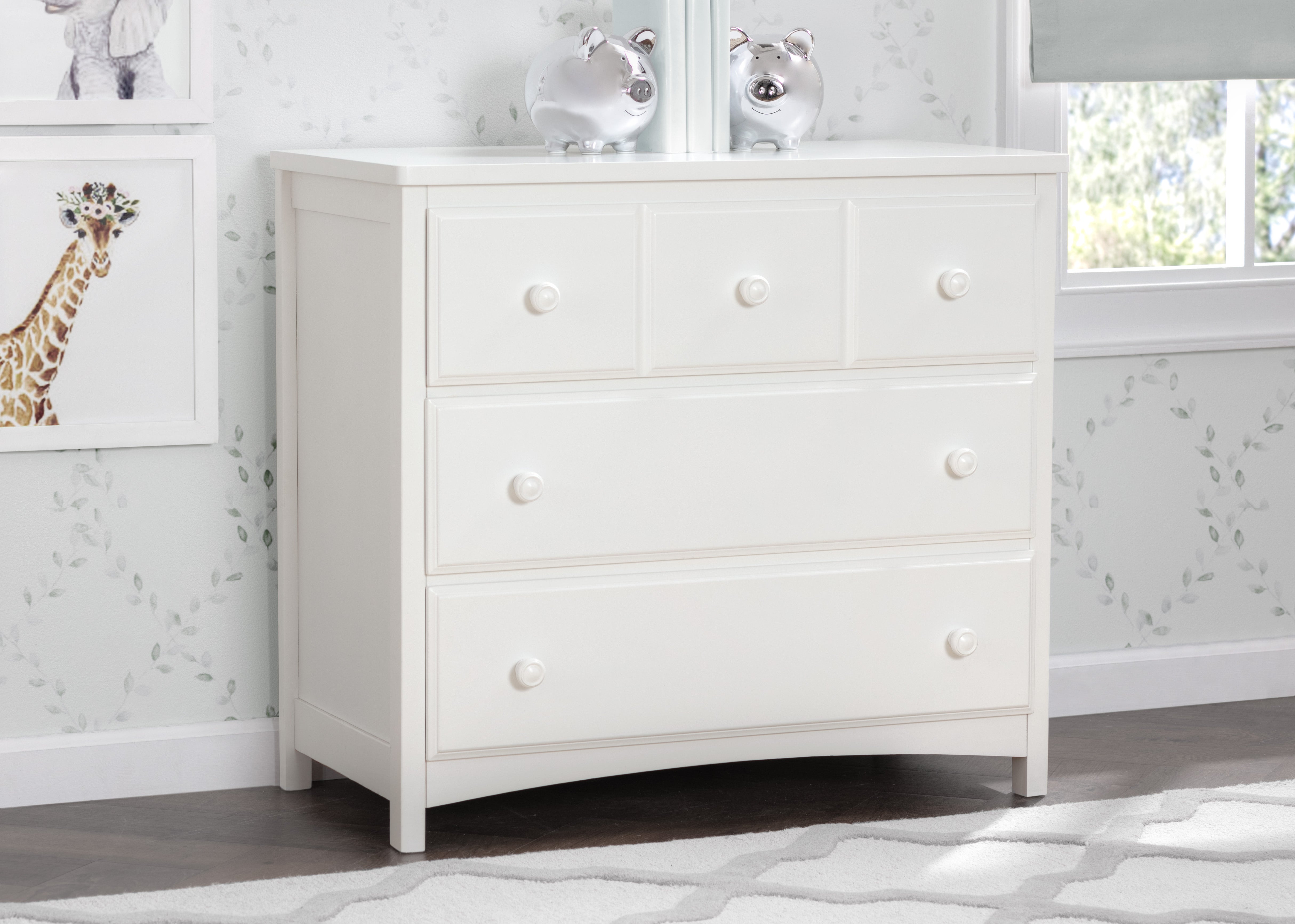 3 Drawer Dresser - Modern Wooden Chest of Drawers for Bedroom Storage & Organization | Perfect for Clothes, Accessories & Home Decor