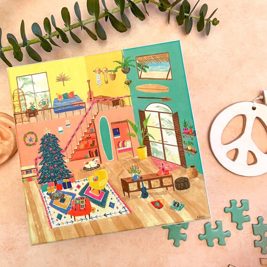 500 Piece Jigsaw Puzzle - Festive Holiday Home Scene - Perfect for Family Game Night & Christmas Decor