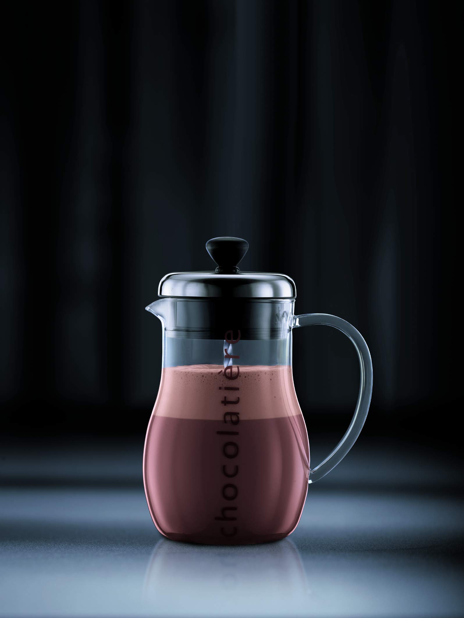 Bodum Chocolatiere Glass Hot Chocolate Maker & Frother - Perfect for Homemade Hot Cocoa, Coffee, and Milk Frothing - Ideal for Cozy Nights, Holiday Gifts & Coffee Shops