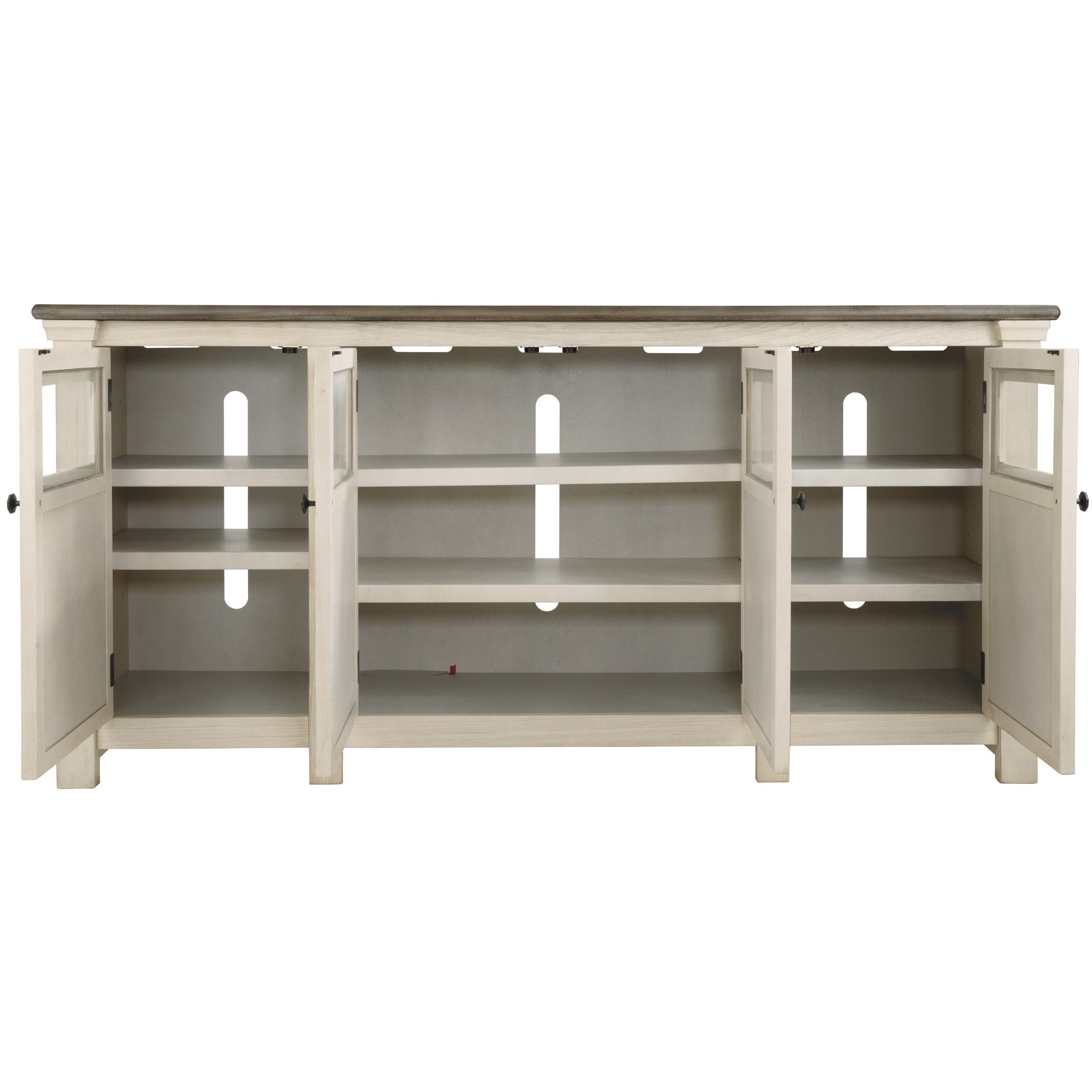Bolanburg Extra Large TV Stand for 70-85 Inch TVs - Sturdy Entertainment Center with Storage Shelves, Perfect for Living Room, Bedroom & Home Theater Setup