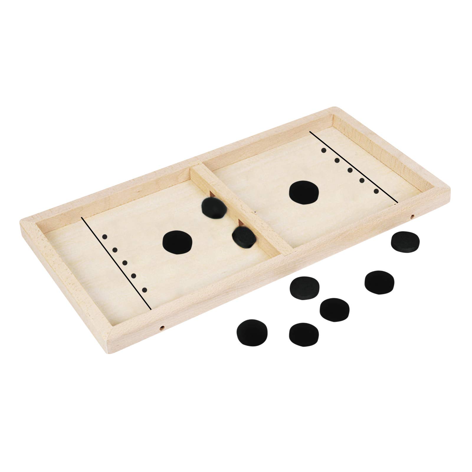 Palaver Sling Foosball Board Game - Fast Action Sling Puck Tabletop Hockey Battle - Classic Wooden Parent-Child Interactive Table Game for Kids & Adults - Perfect for Family Game Nights, Office Breaks & Indoor Entertainment