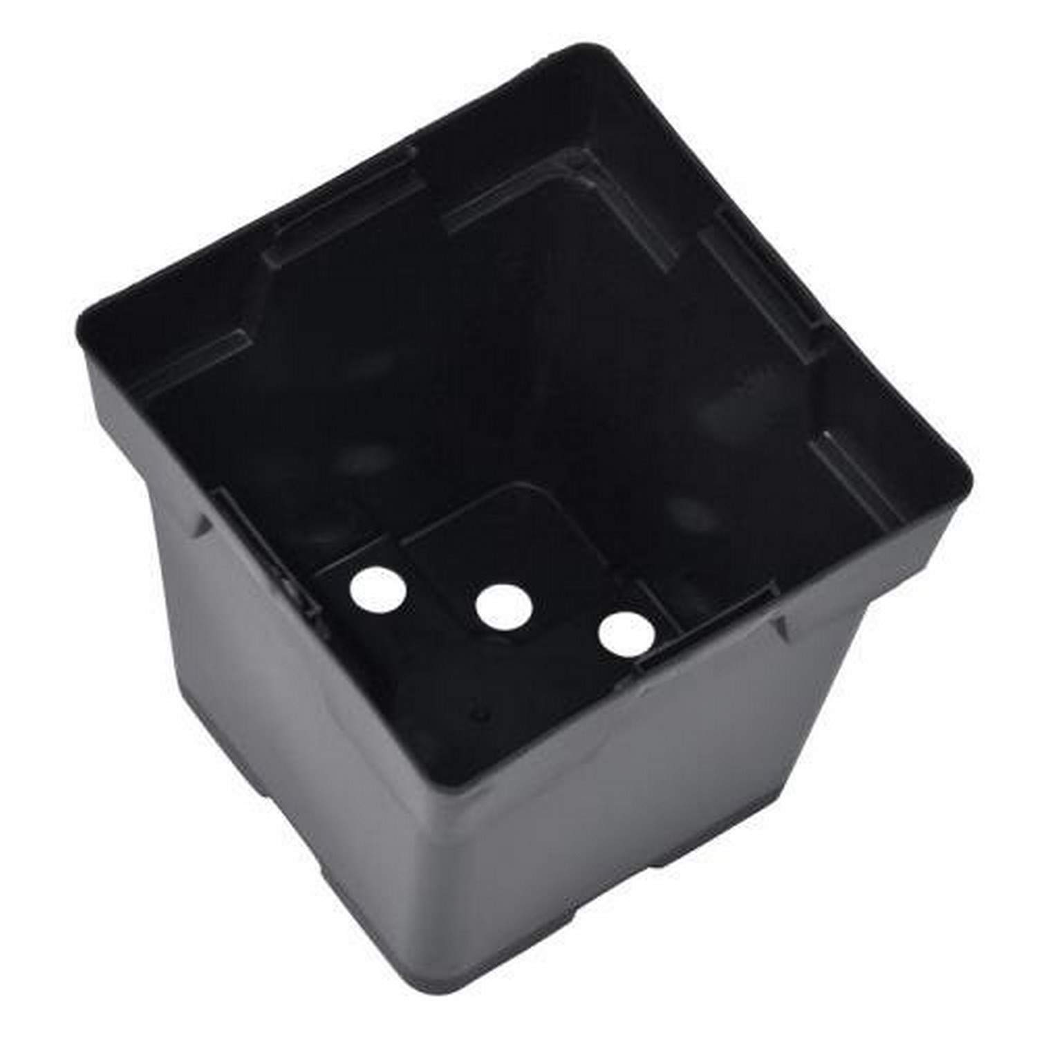 6x6x7 Inch Black Square Magnum Pot - Heavy Duty Plant Container for Indoor/Outdoor Gardening, Herbs, Succulents & Flowers