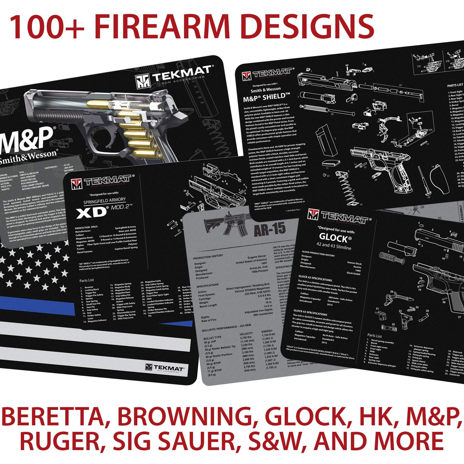 **TekMat Gun Cleaning Mat for 1911 Pistols - Non-Slip, Durable Work Surface for Firearm Maintenance & Cleaning | Perfect for Gunsmiths, Shooters & Gun Enthusiasts**