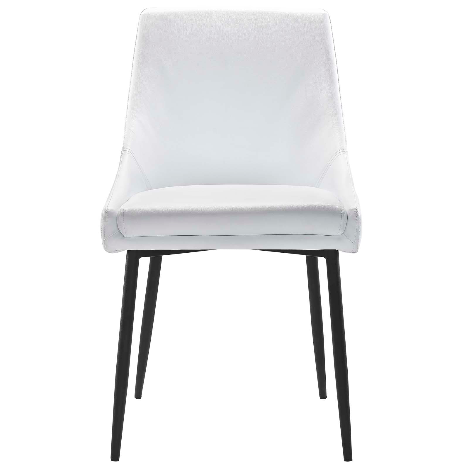 Viscount Vegan Leather Dining Chairs Set of 2 - Modern PU Leather Kitchen Chairs for Dining Room, Restaurant & Office Use