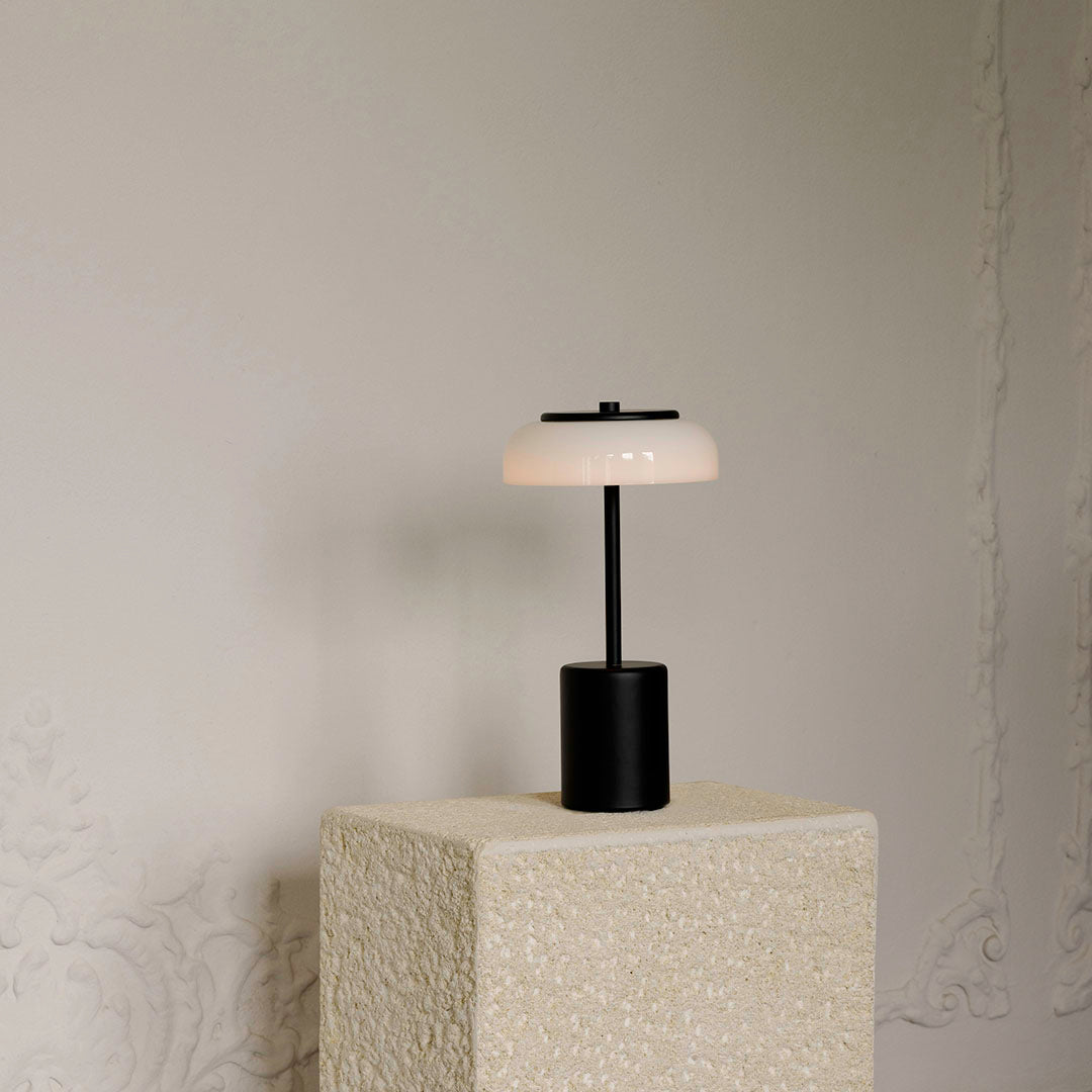 Blossi Mini Portable Table Lamp - USB Rechargeable Night Light for Bedroom, Desk, Nursery | Dimmable LED Reading Light with Touch Control, Warm White Light for Home, Office, Travel