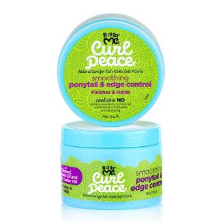 JUST FOR ME CURL PEACE PONYTAIL & EDGE CONTROL 12 OZ - Natural Hair Styling Gel for Curly Hair - Perfect for Ponytails, Braids, and Edge Smoothing - Great for Daily Styling and Special Occasions