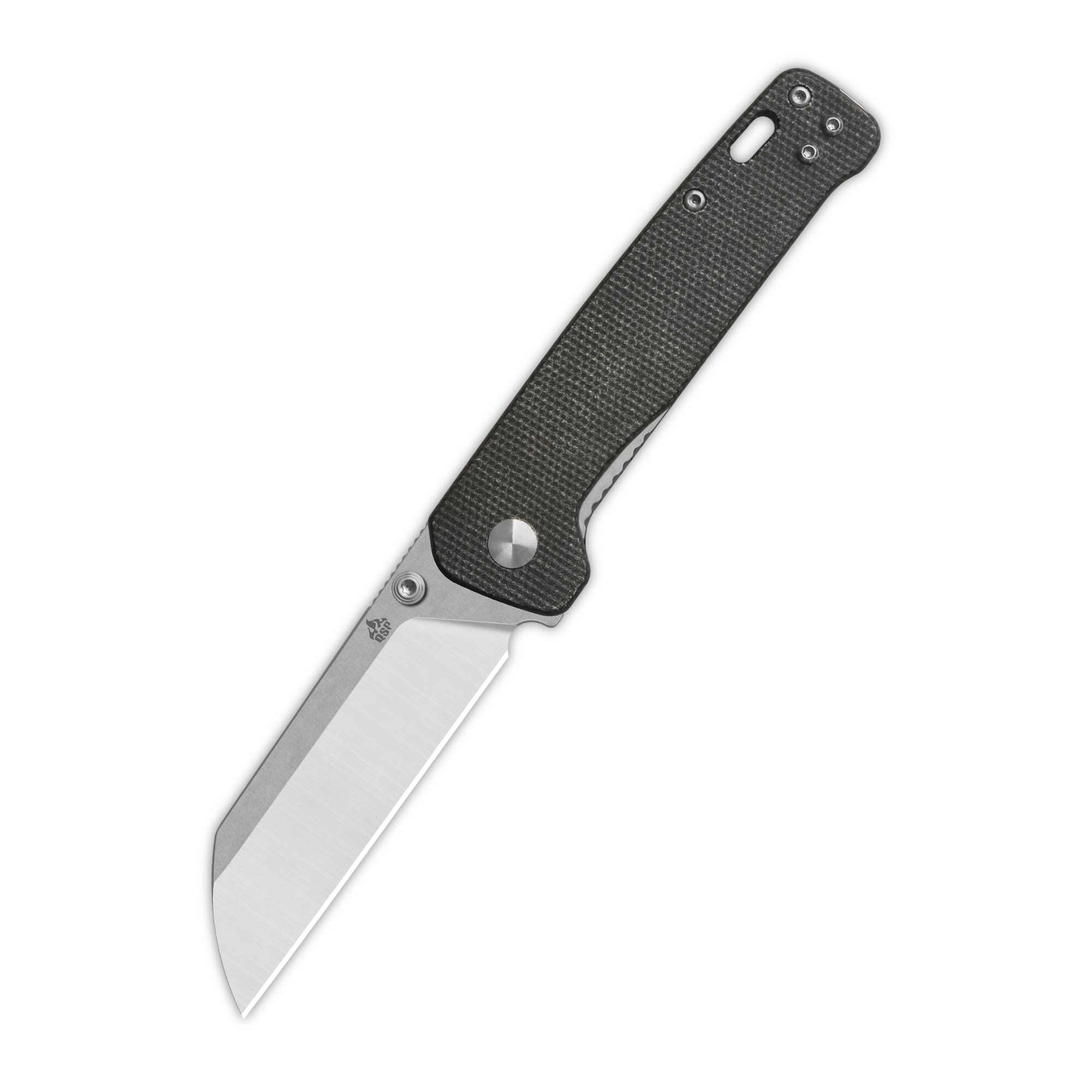 QSP Penguin V2 Liner Lock Pocket Knife - D2 Steel Blade, Dark Brown Micarta Handle - EDC, Camping, Hiking & Outdoor Survival Tool