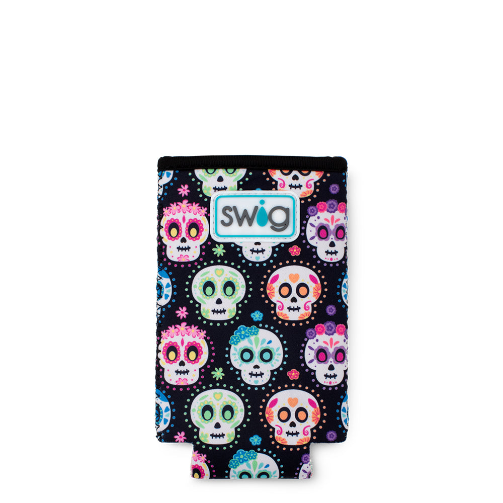 Sugar Skulls Insulated Slim Can Cooler for Beer & Soda - Perfect for Parties, BBQs & Outdoor Events