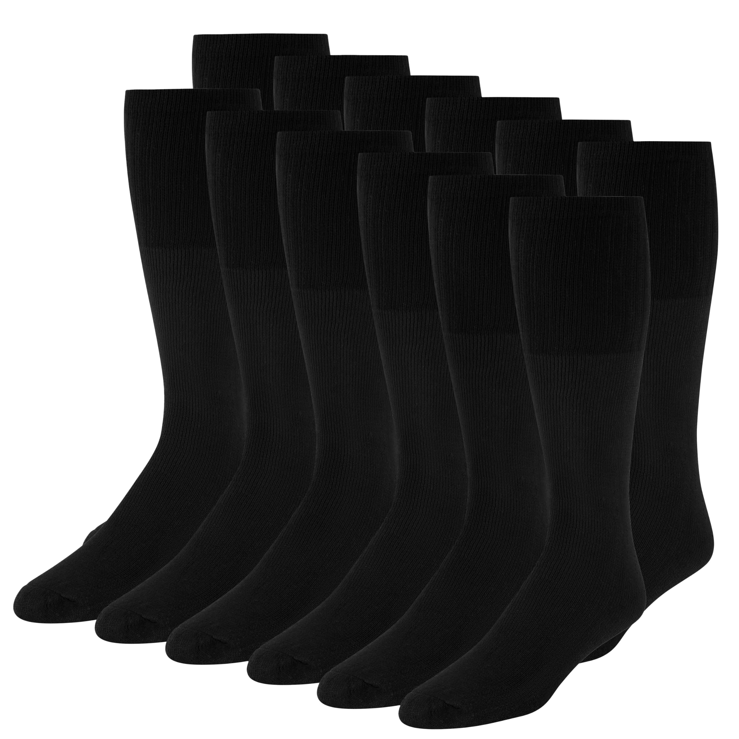Men's Solid Color Over The Calf Tube Socks - 24
