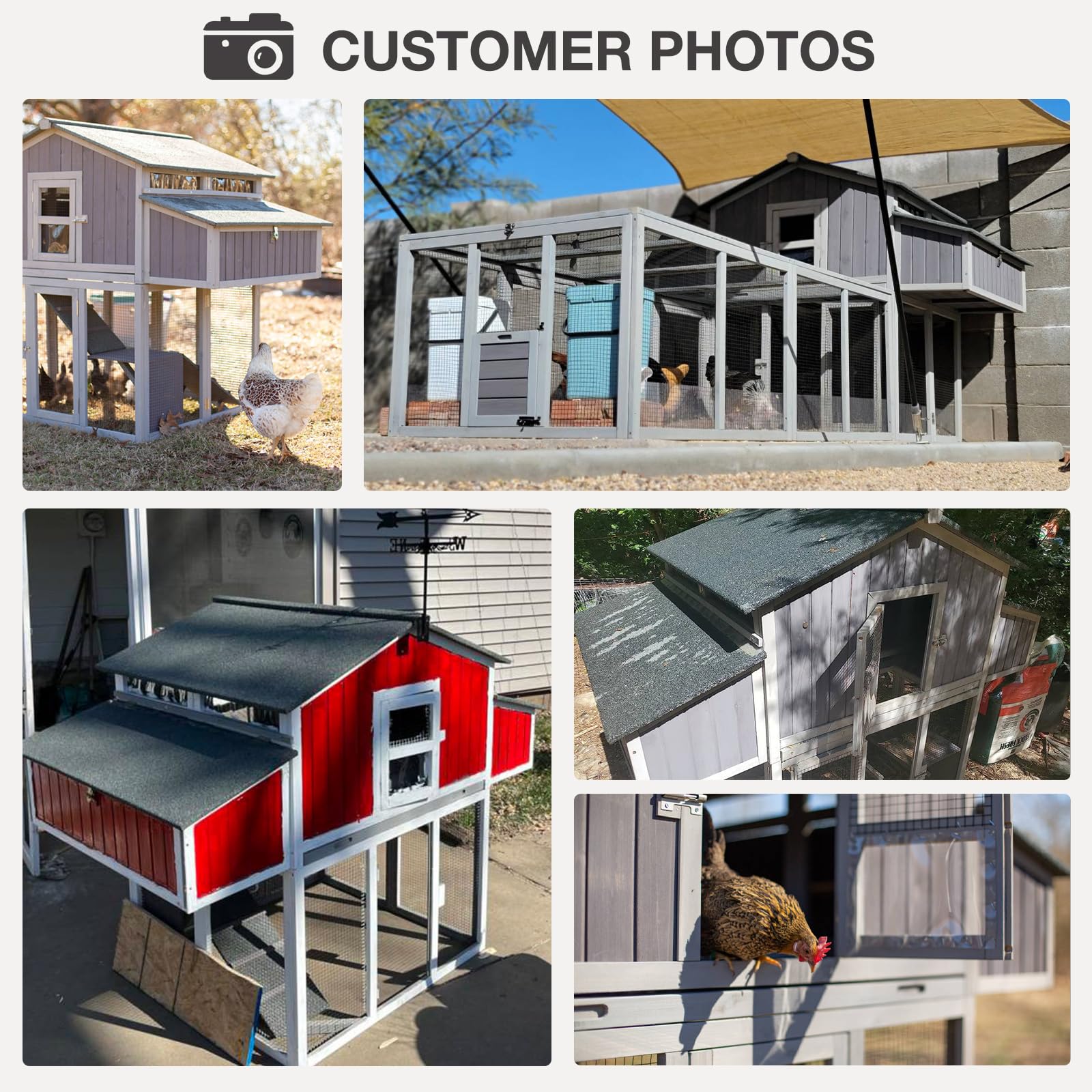 Large Folding Chicken Coop - Easy Setup Portable Outdoor Chicken House with 2 Nesting Boxes, Leakproof Pull-out Tray & UV-Resistant Roof | Perfect for Backyard Poultry, Small Farms & Urban Chicken Keeping
