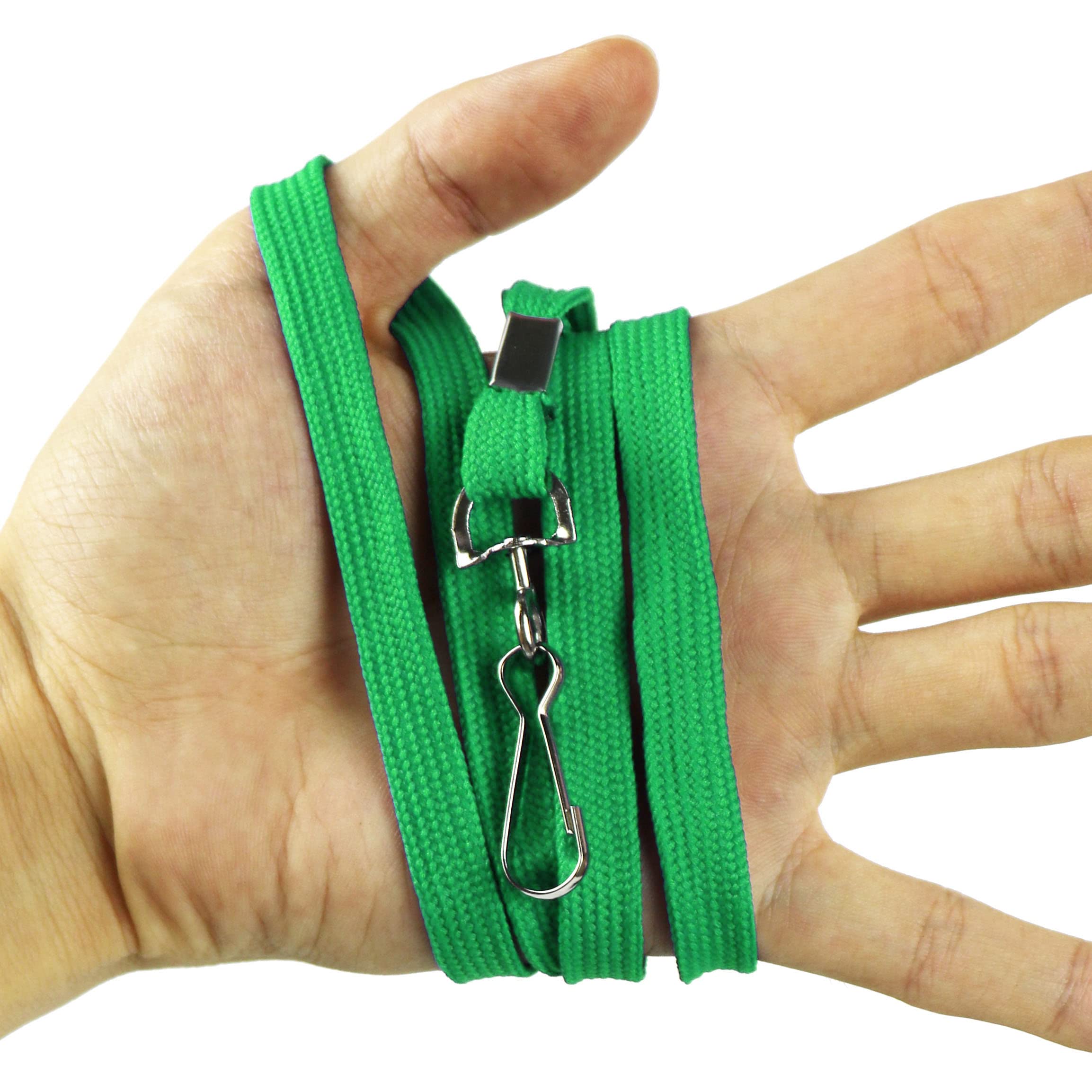 Ollain Flat Lanyards with Swivel Hooks - 50 Pack for ID Badges & Keys