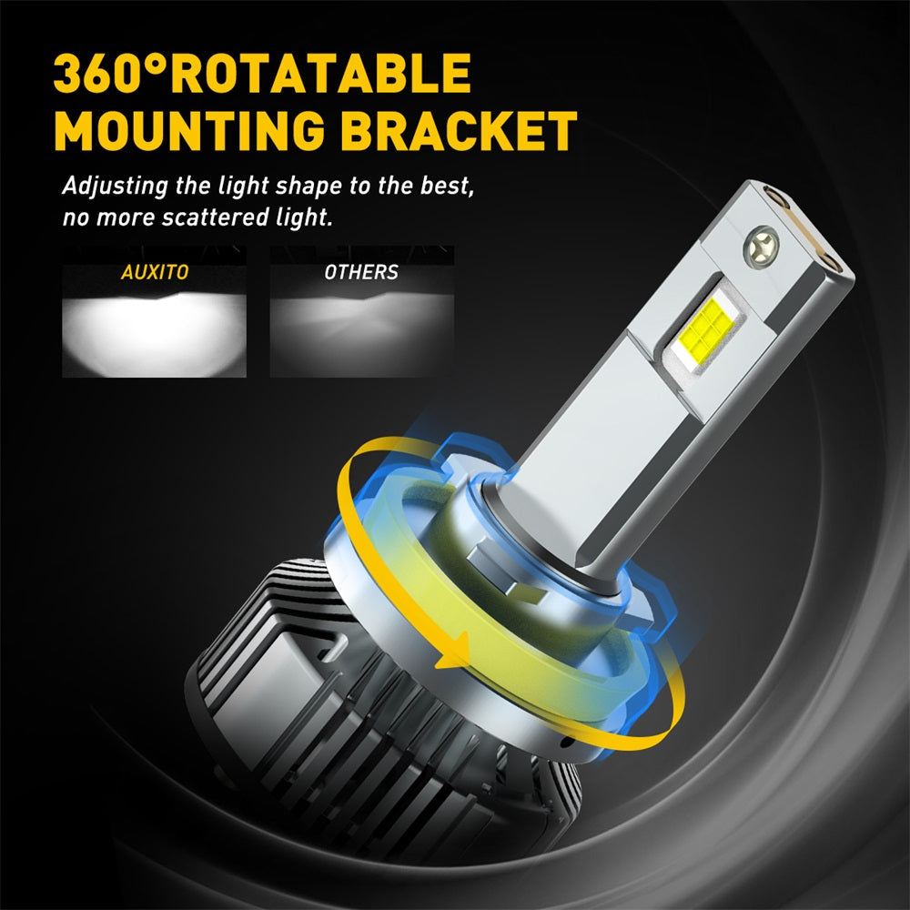 H11 H8 H9 LED Headlight Bulbs 120W 24000 Lumens 6500K Ultra Bright White - Perfect for Night Driving & Foggy Conditions