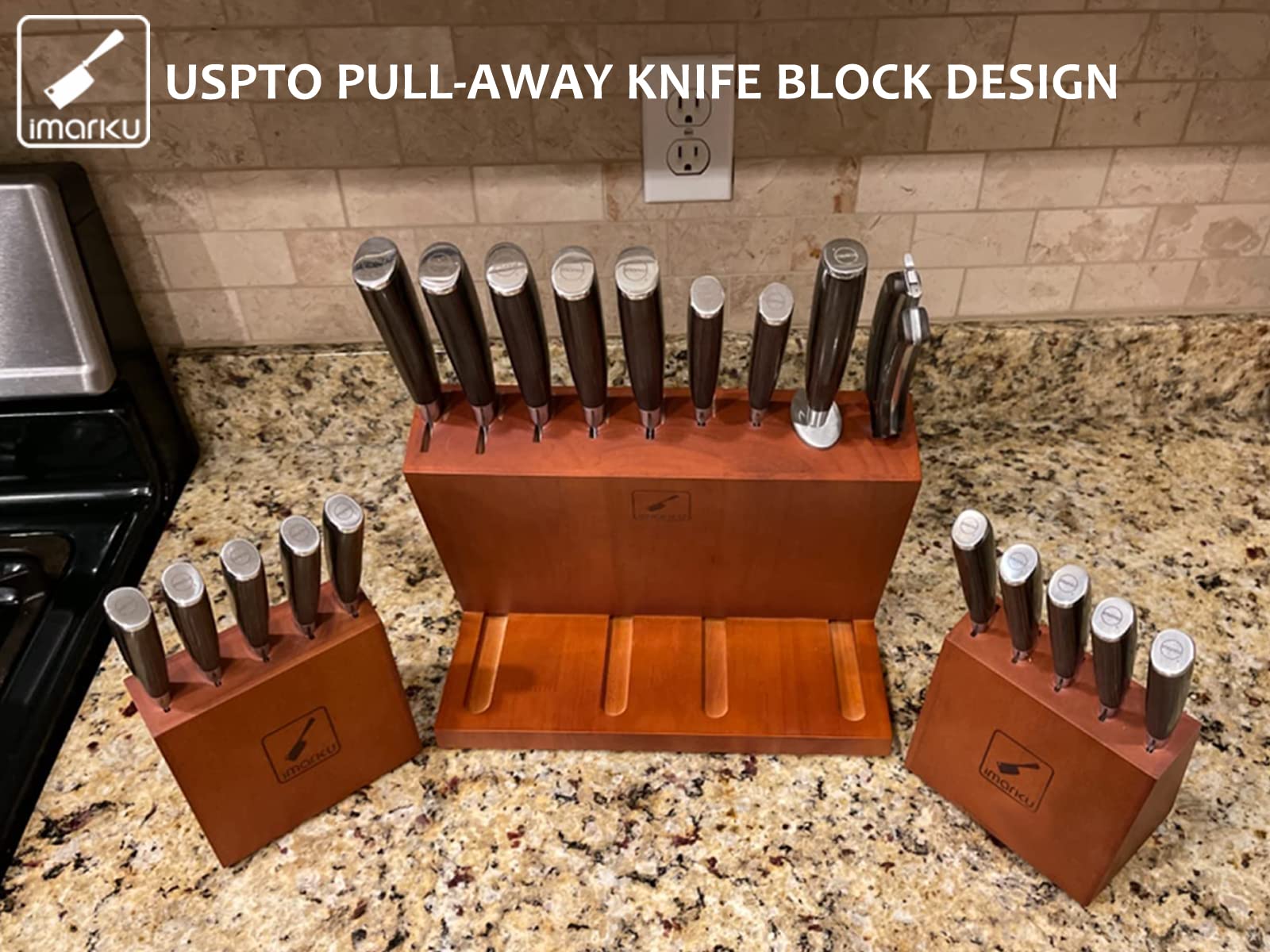 Premium 20-Piece Japanese High Carbon Steel Kitchen Knife Set with Wooden Block & Steak Knives - Professional Chef Knives for Cooking, Slicing, Chopping - Perfect Gift for Home Chefs & Culinary Enthusiasts