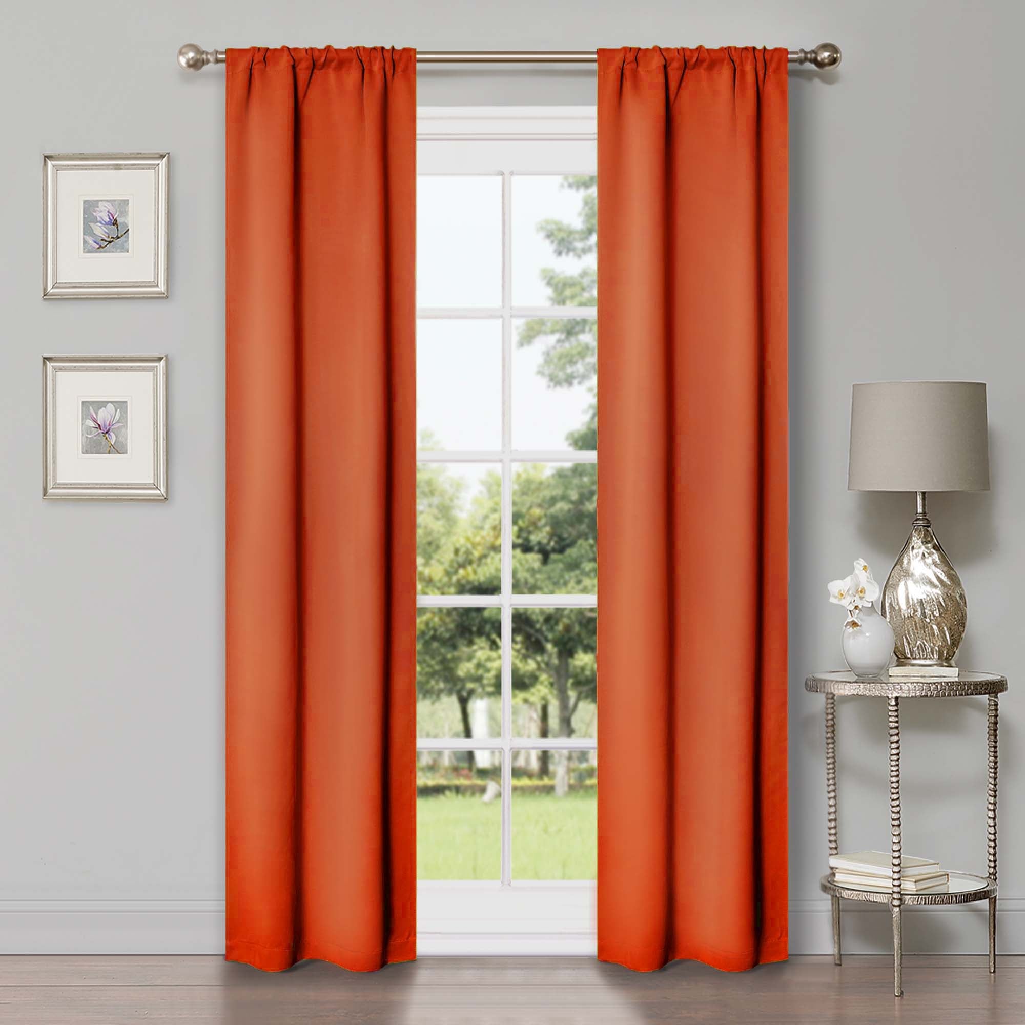 Machine Washable Blackout Curtains Set of 2 - Solid Color Room Darkening Window Drapes for Bedroom, Living Room & Nursery - Noise Reducing & Energy Efficient