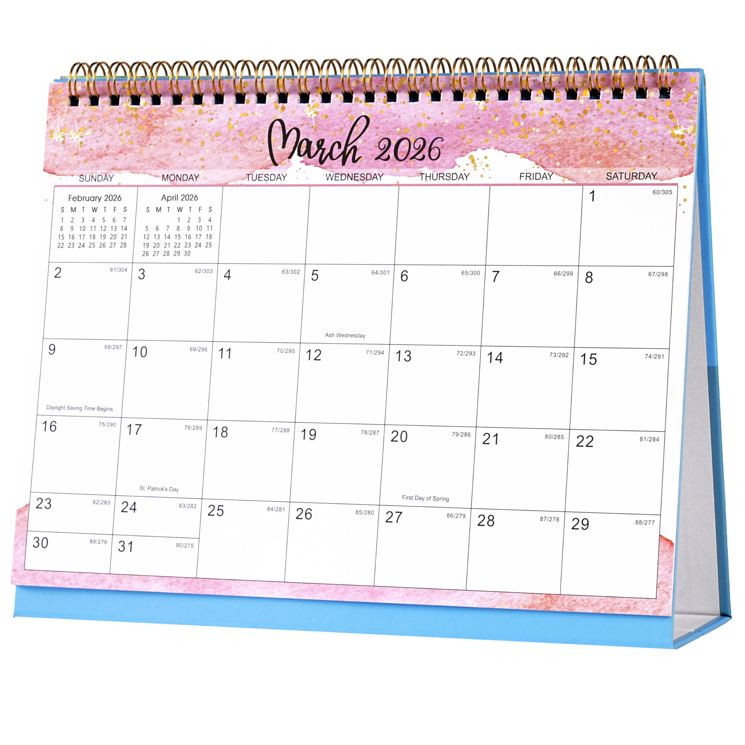 2025-2026 Desk Calendar with Memo Pages - 18 Month Standing Flip Calendar (July 2025 - December 2026) | 9.8