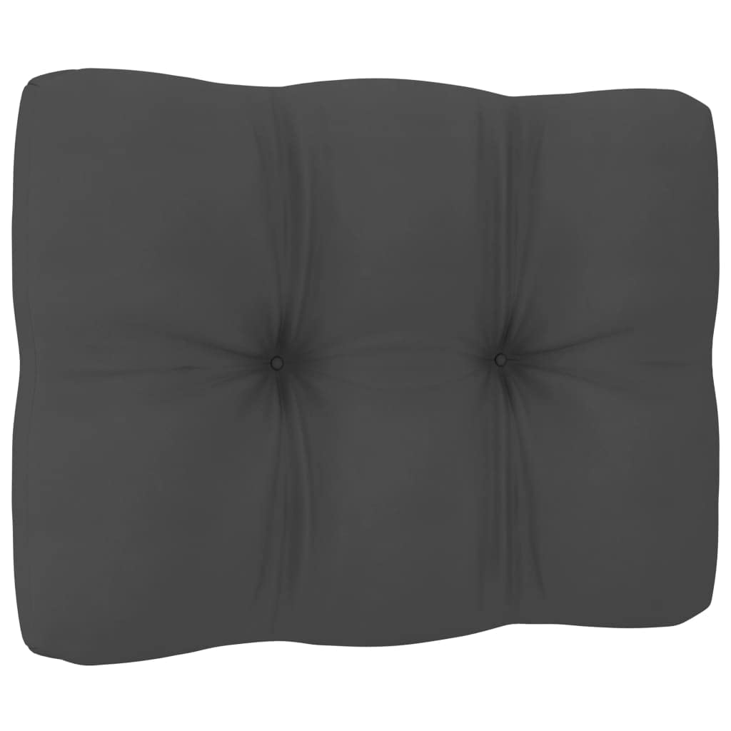 FAMIROSA 2-Piece Pallet Sofa Cushion Set - Premium Anthracite Gray Outdoor Furniture Cushions for Patio, Deck, and Garden Lounge Chairs