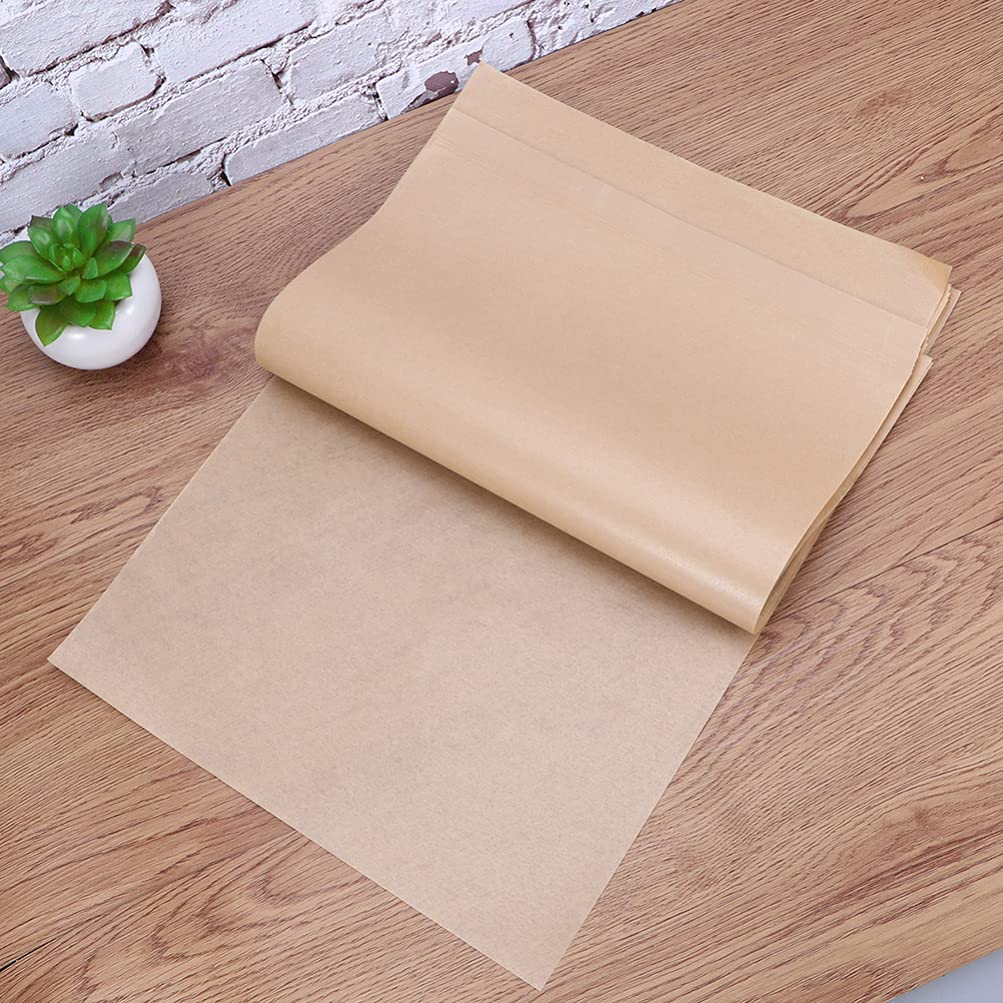 Hemoton 100-Pack Pre-Cut Non-Stick Parchment Paper Sheets for Baking, Cooking & Air Fryer - 12x16 Inch Baking Paper, Pizza Liner, Wax Paper for Oven, Roasting, Grilling & Meal Prep