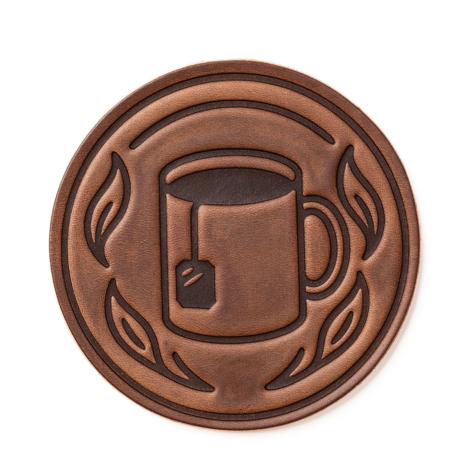 Premium Leather Coasters Set of 4 - Absorbent & Durable Drink Coasters for Coffee, Tea, Wine & Beverages - Perfect for Home, Office & Restaurant Use