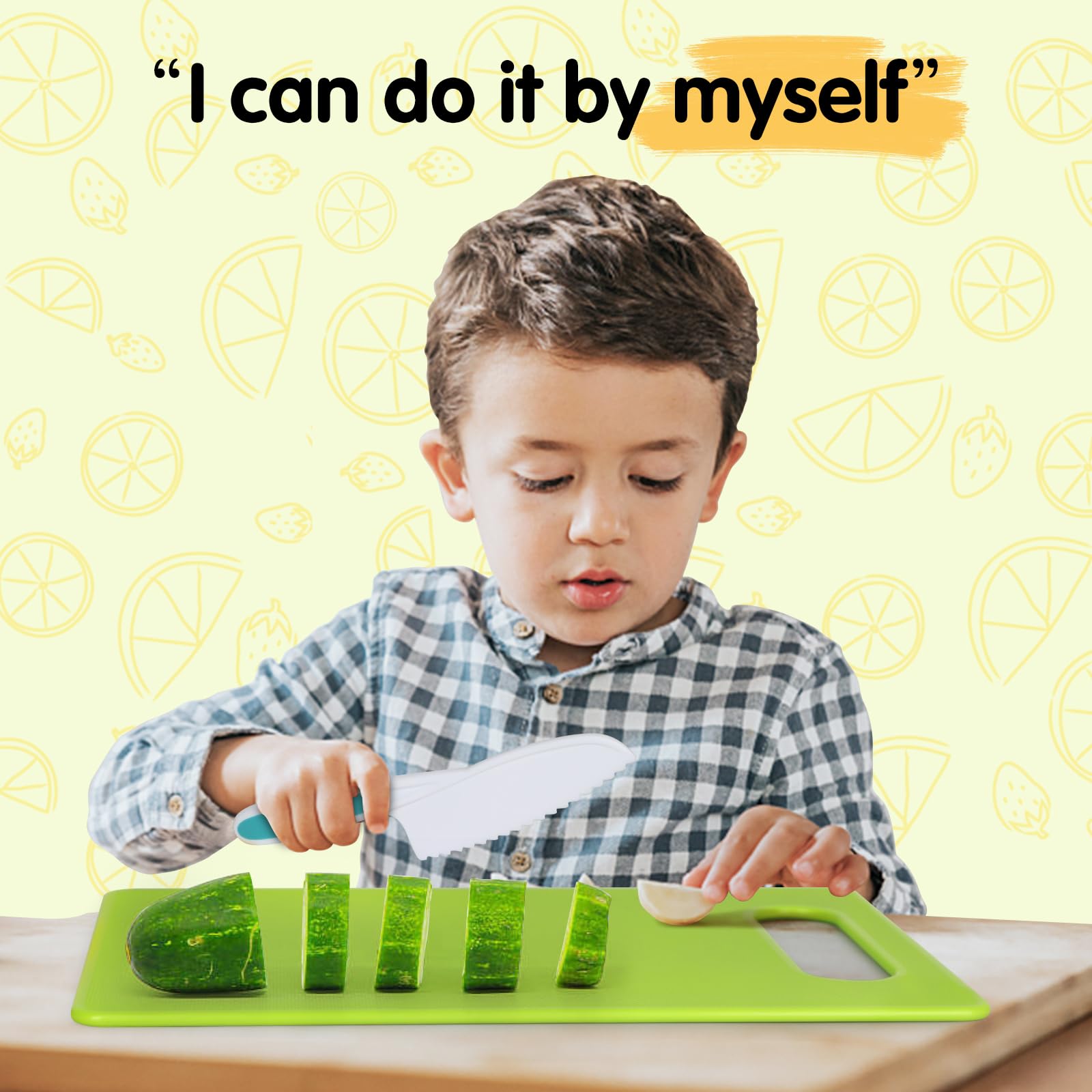 28-Piece Kids Montessori Cooking Tools Set - Safe Kitchen Knives & Utensils for Toddlers - Includes Child-Friendly Knife, Chopper, Peeler, Gloves, Cutting Board & Recipes - Perfect for Early Learning & Family Cooking Activities