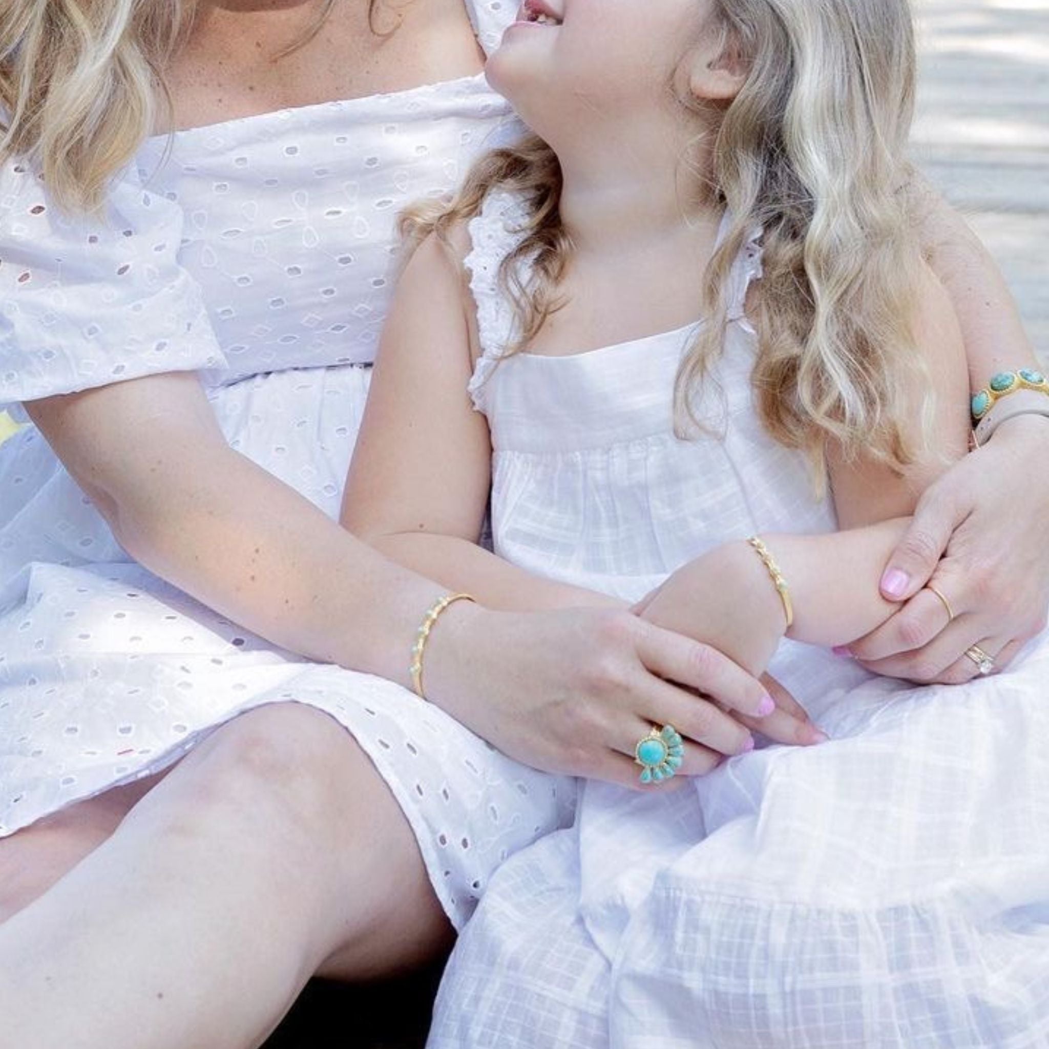 Mommy & Me Matching Bracelet Set - Turquoise Beaded Jewelry for Mother Daughter Bonding | Perfect Gift for Birthdays, Anniversaries & Special Occasions