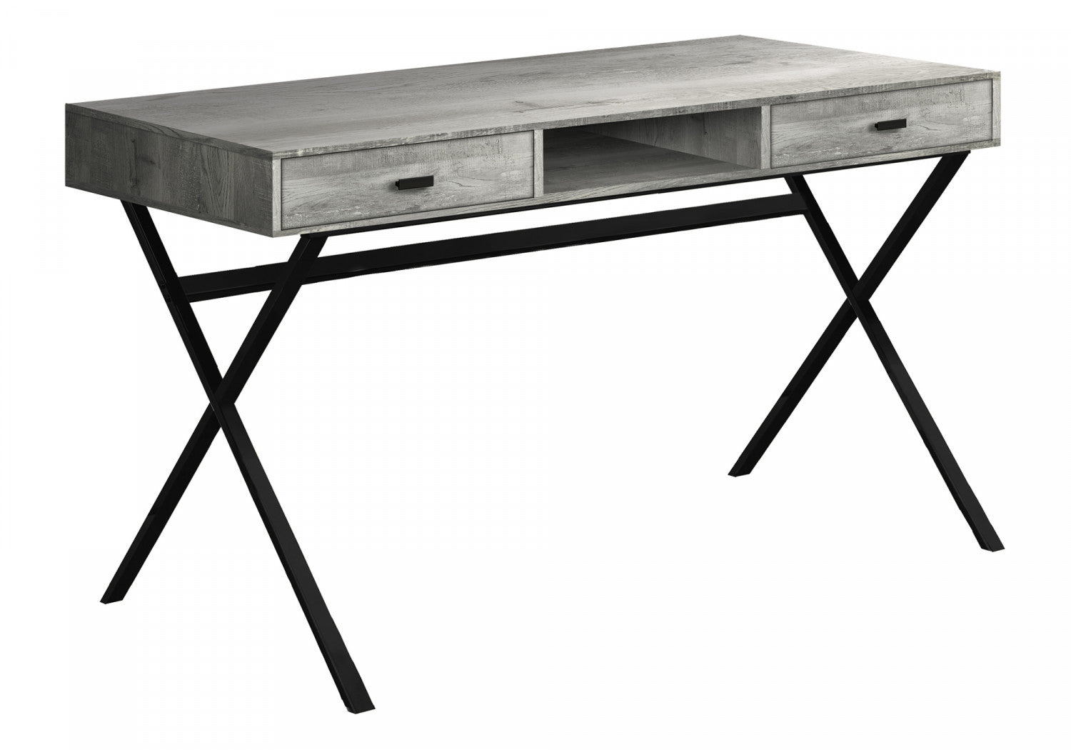 Modern Grey Marek Desk - Ergonomic Home Office Desk for Small Spaces, Study & Work from Home - Perfect for Remote Work, Online Classes & Gaming Setup