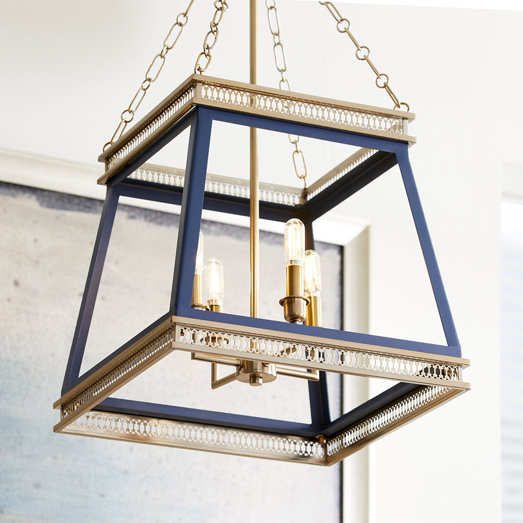 Cyan Design 10904 Gerard Pendant Light - Aged Brass Modern Farmhouse Chandelier for Dining Room, Kitchen Island & Entryway Lighting