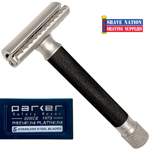 Parker Variant Adjustable Closed Comb Safety Razor for Men - Premium Stainless Steel Wet Shaving Razor with Smooth Glide - Perfect for Travel, Gifts & Daily Shaving Routine