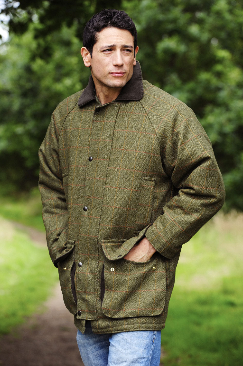 Dark Tweed with Check