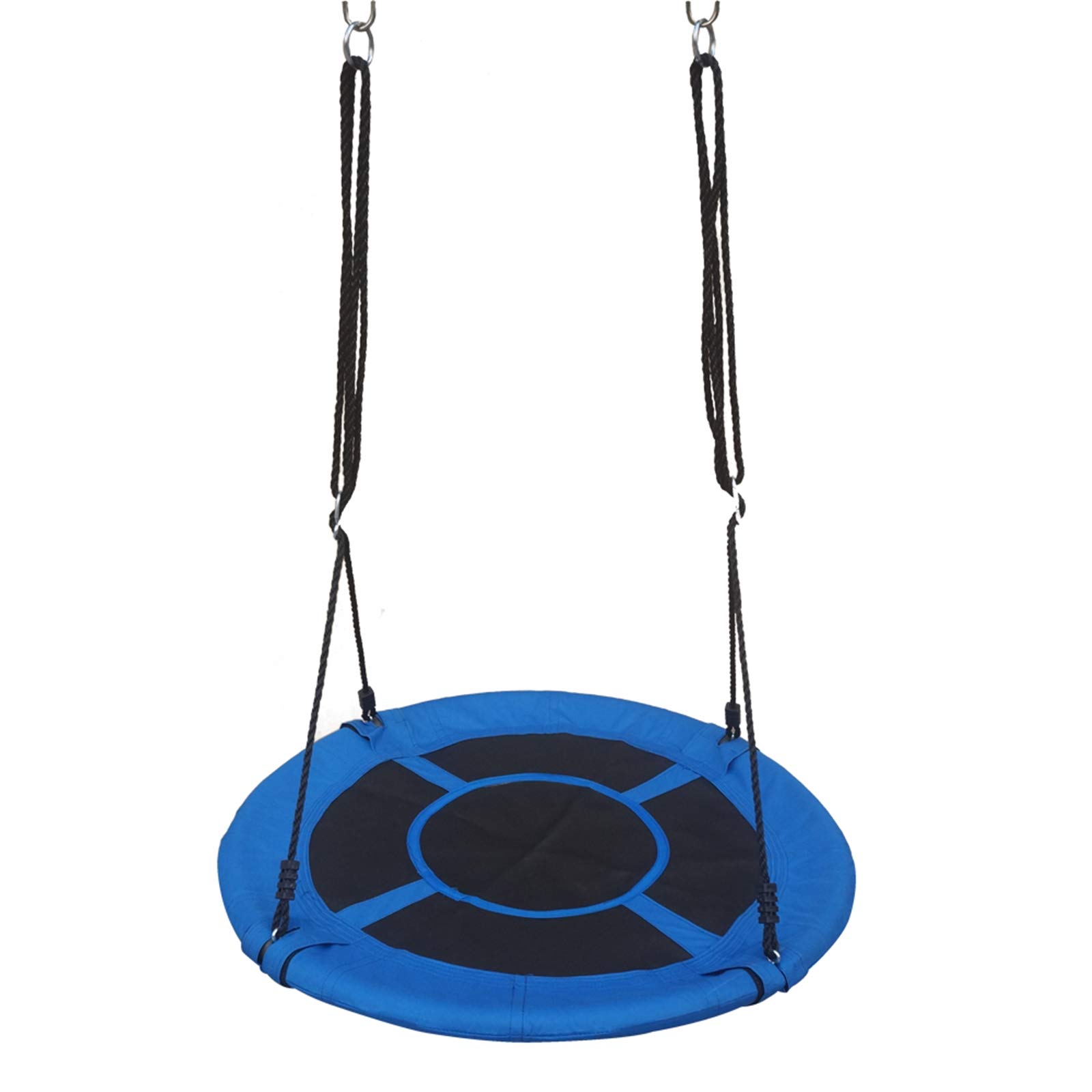 40-Inch Kids Swing - Outdoor Round Net Hanging Rope Nest Tree Swing for Children, Durable Patio Play Toy (Blue) - Perfect for Backyard, Garden, and Playground Fun