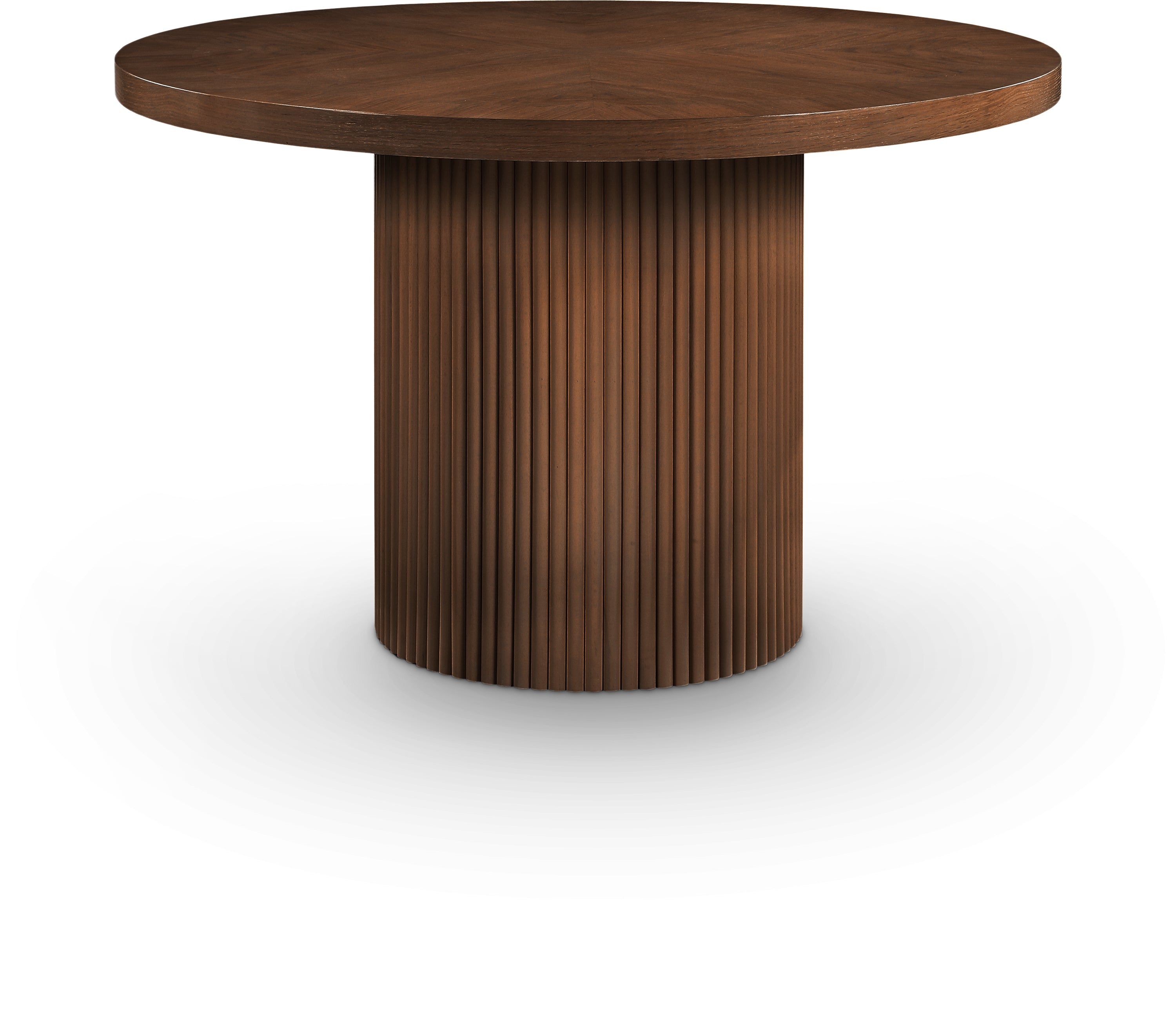 Belinda Brown Oak Veneer Dining Table - Solid Wood Veneer 60 Inch Farmhouse Table for Kitchen, Dining Room & Home Decor | Rustic Style for Family Gatherings & Dinner Parties