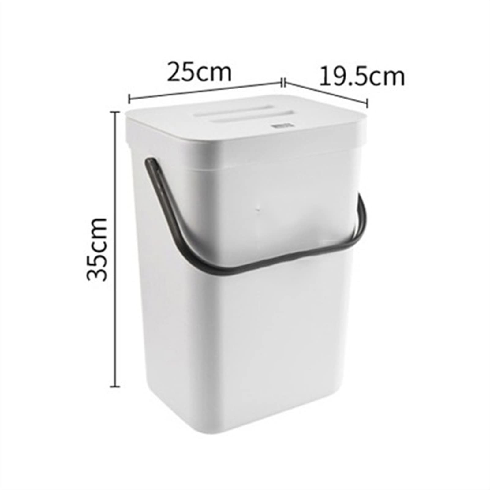 Eco-Friendly Kitchen Compost Bin with Lid - Under Sink Hanging Trash Can for Countertop, Cabinet Door & Recycling - Perfect for Organic Waste Disposal in Home & Office