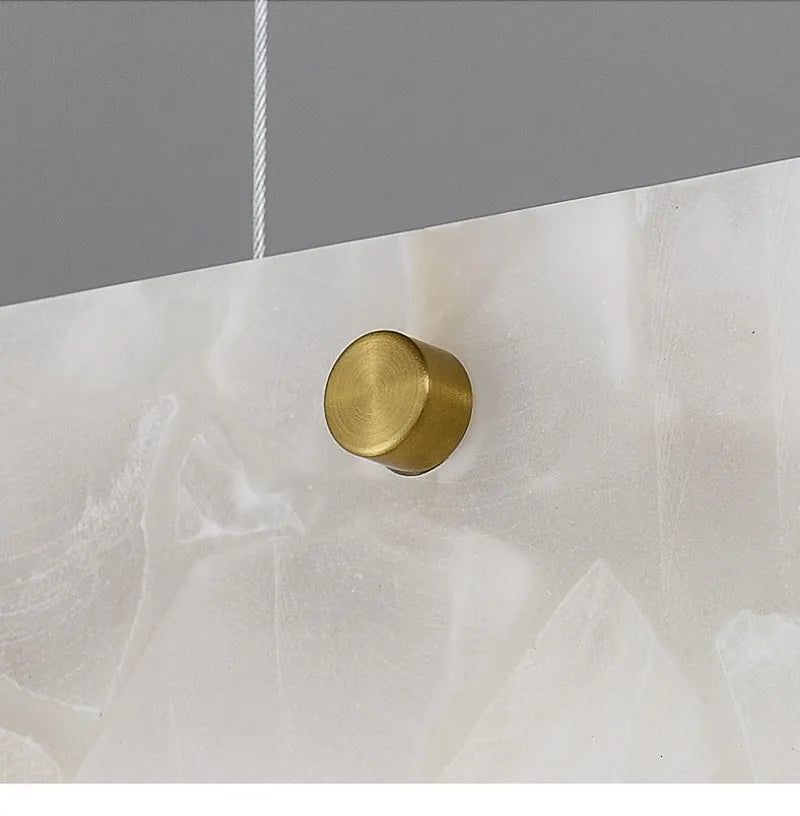 Spanish Marble LED Kitchen Island Dining Chandelier - Modern Pendant Light Fixture for Kitchen Counter, Breakfast Bar, and Dining Room Decor