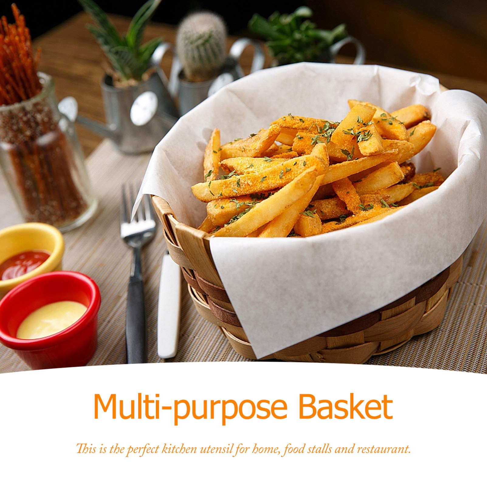 Stainless Steel Deep Fryer Basket - 3-Pack Kitchen Tools for Frying, Straining & Food Presentation | Perfect for French Fries, Chicken Wings & Vegetables | Durable Mesh Fry Basket for Home & Restaurant Use