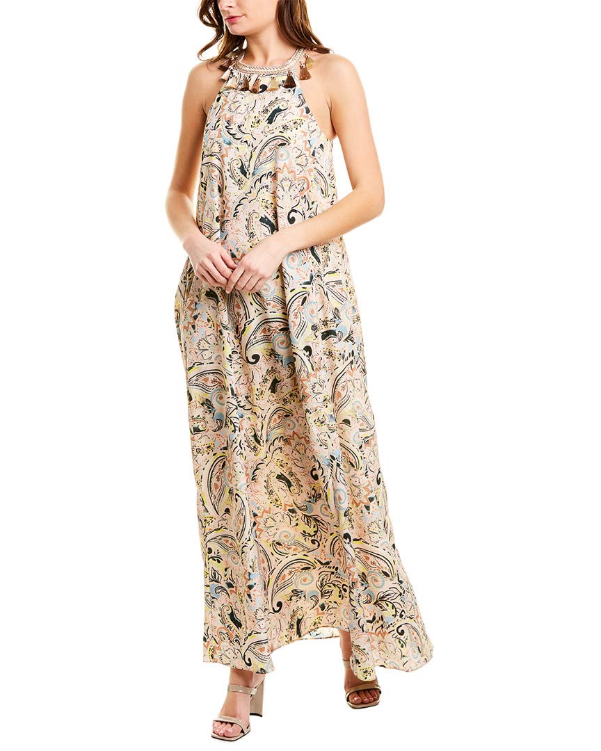 Shelli Segal Women's Floral Printed Maxi Dress - Summer Beach Cover Up, Casual Sundress for Vacation & Outdoor Parties