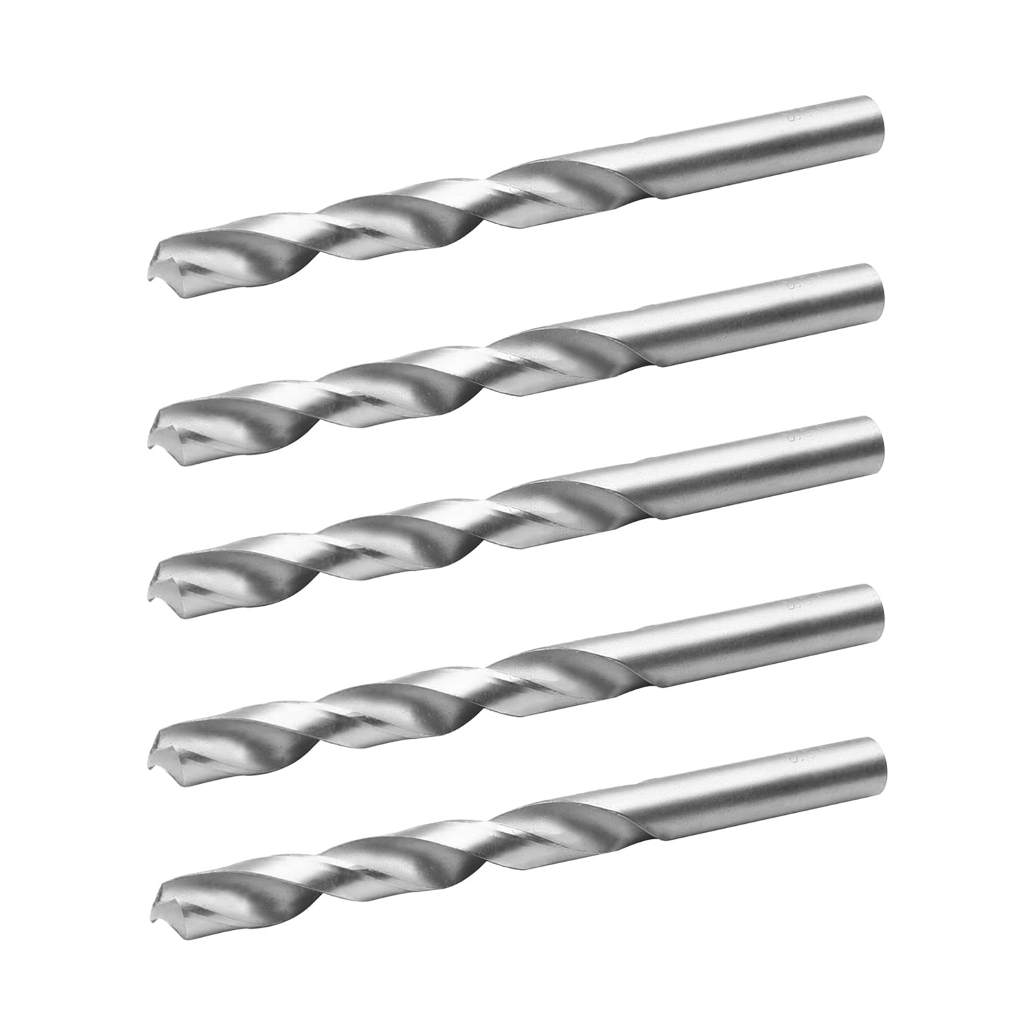 10.5mm HSS Twist Drill Bit Set - 5pcs High Speed Steel Jobber Drill Bits for Steel & Aluminum Alloy - Perfect for Metalworking, DIY Projects, and Home Repairs