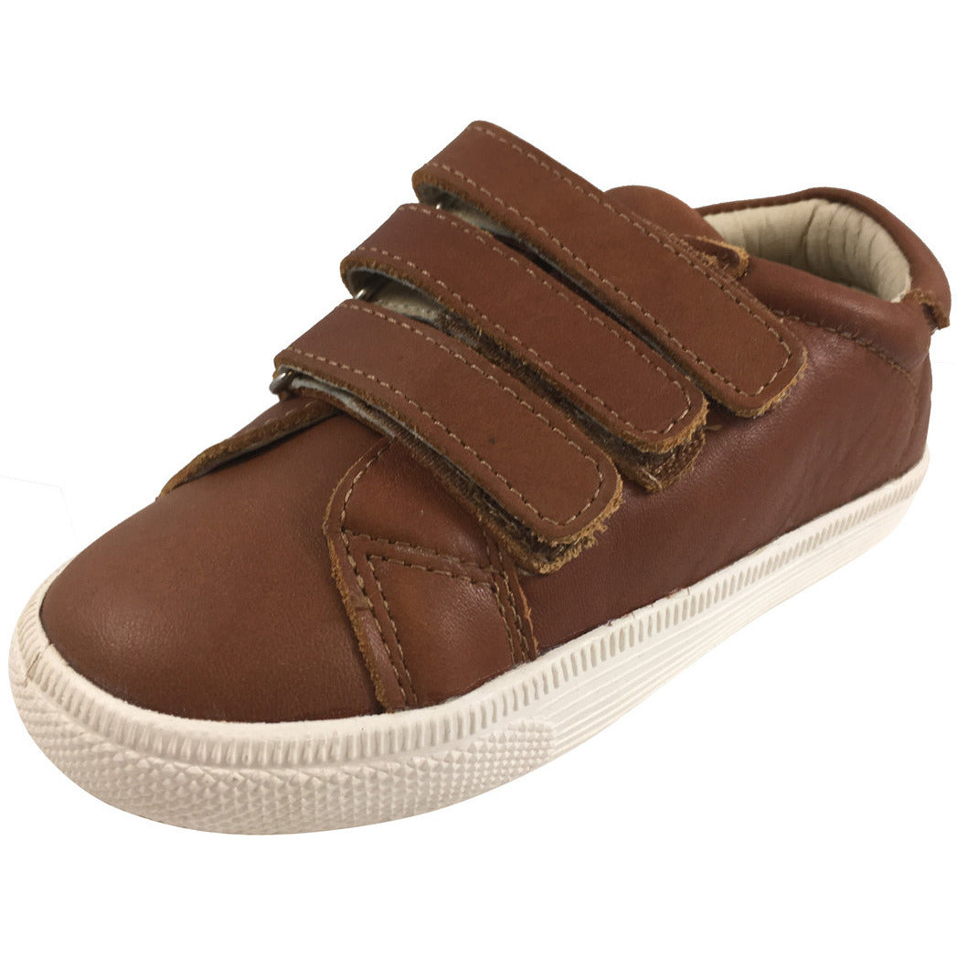Old Soles 1039 Urban Market Distressed Tan Leather Sneakers for Boys & Girls - Comfortable Casual Shoes for School, Play & Everyday Wear