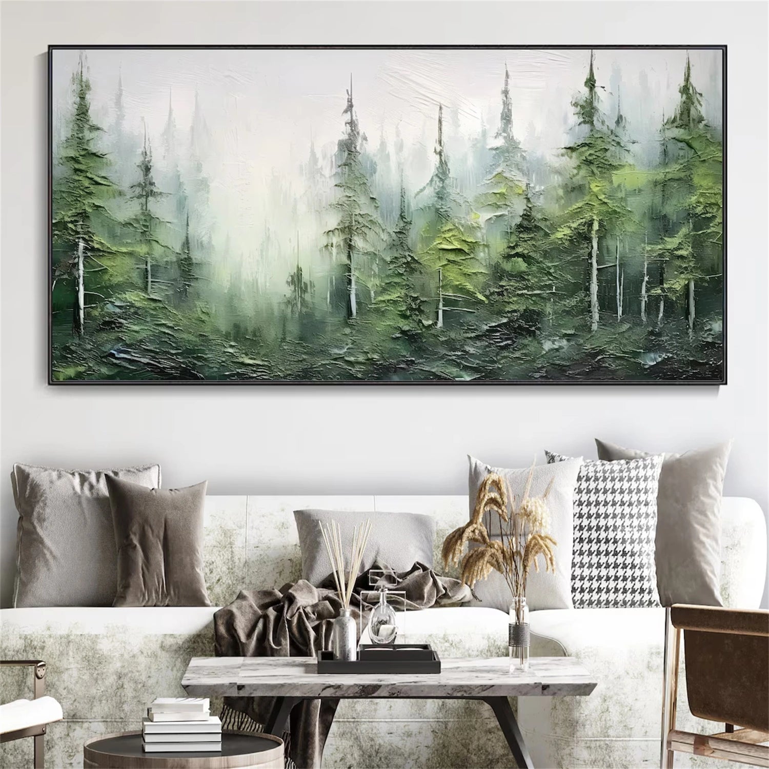 Flower and Tree Painting #FT104 - Handmade Canvas Art for Home Decor, Living Room, Bedroom & Office Wall Decor