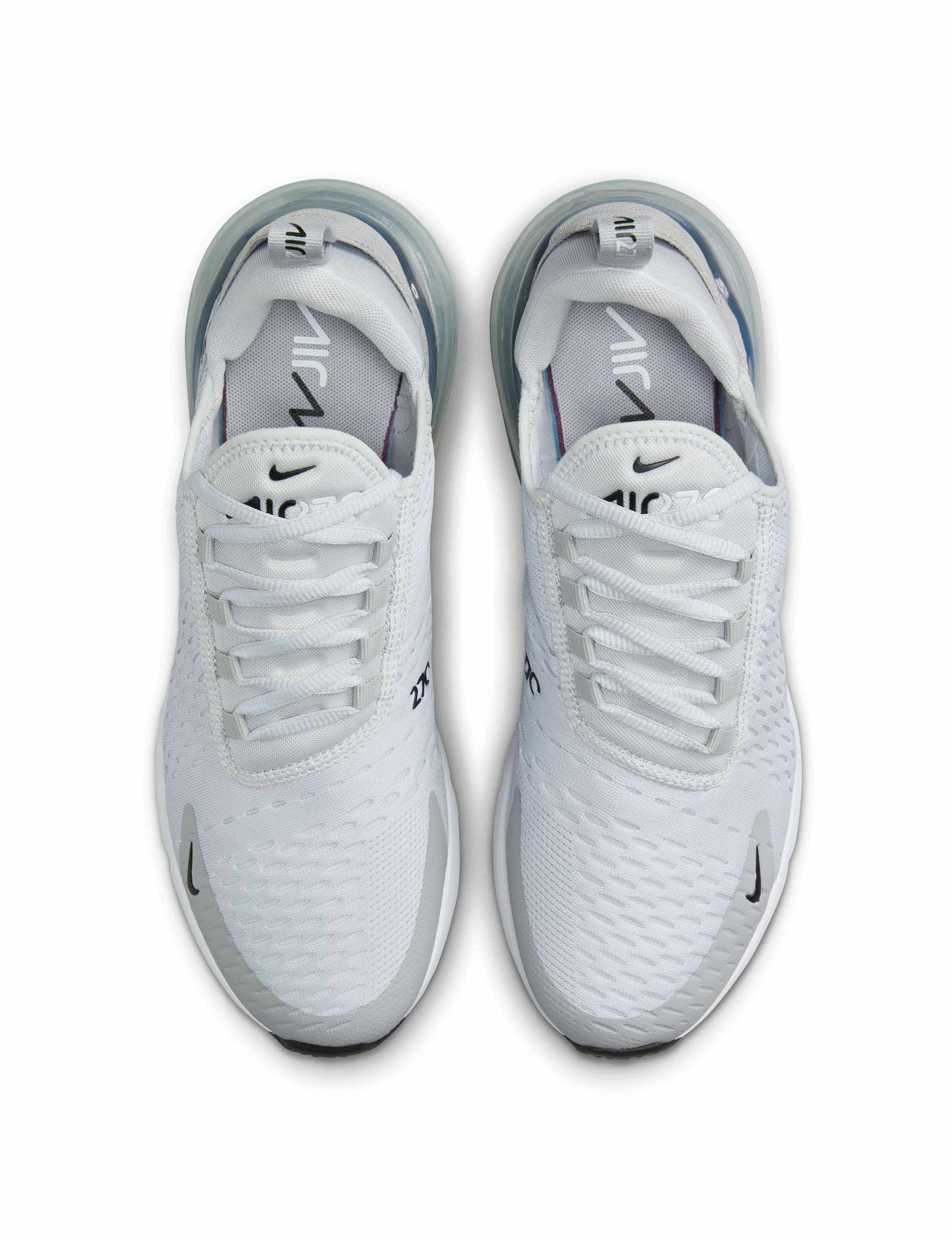 Nike Air Max 270 Running Shoes - Pure Platinum/Black/Light Smoke Grey - Comfortable Cushioned Sneakers for Men & Women | Perfect for Jogging, Gym Workouts & Casual Wear