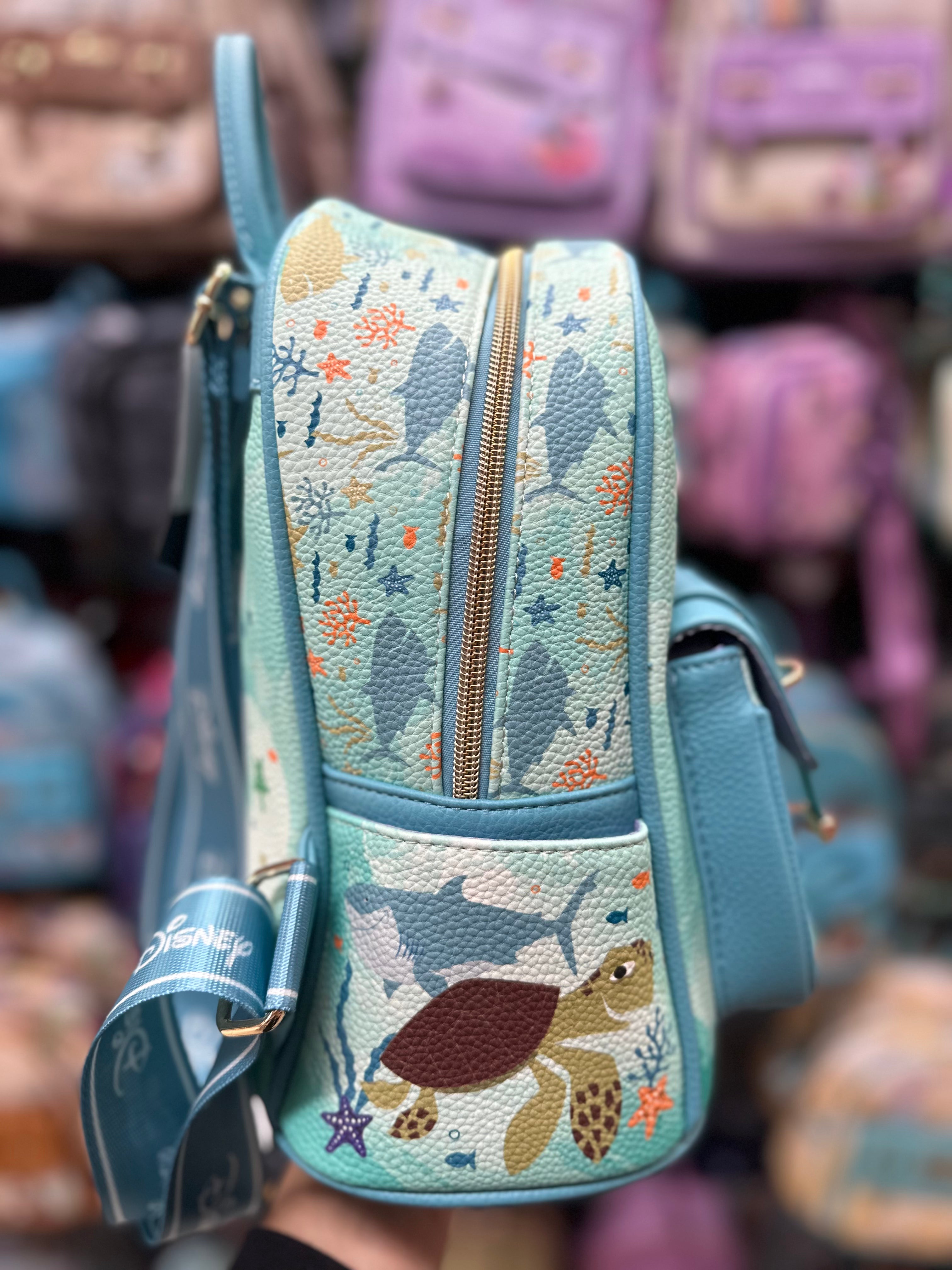 Disney Finding Nemo & Friends Leather Mini Backpack for Kids - Cute School Bag, Travel Daypack & Cosplay Accessory