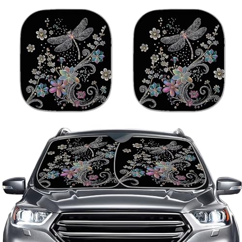 Dragonfly Flower Black